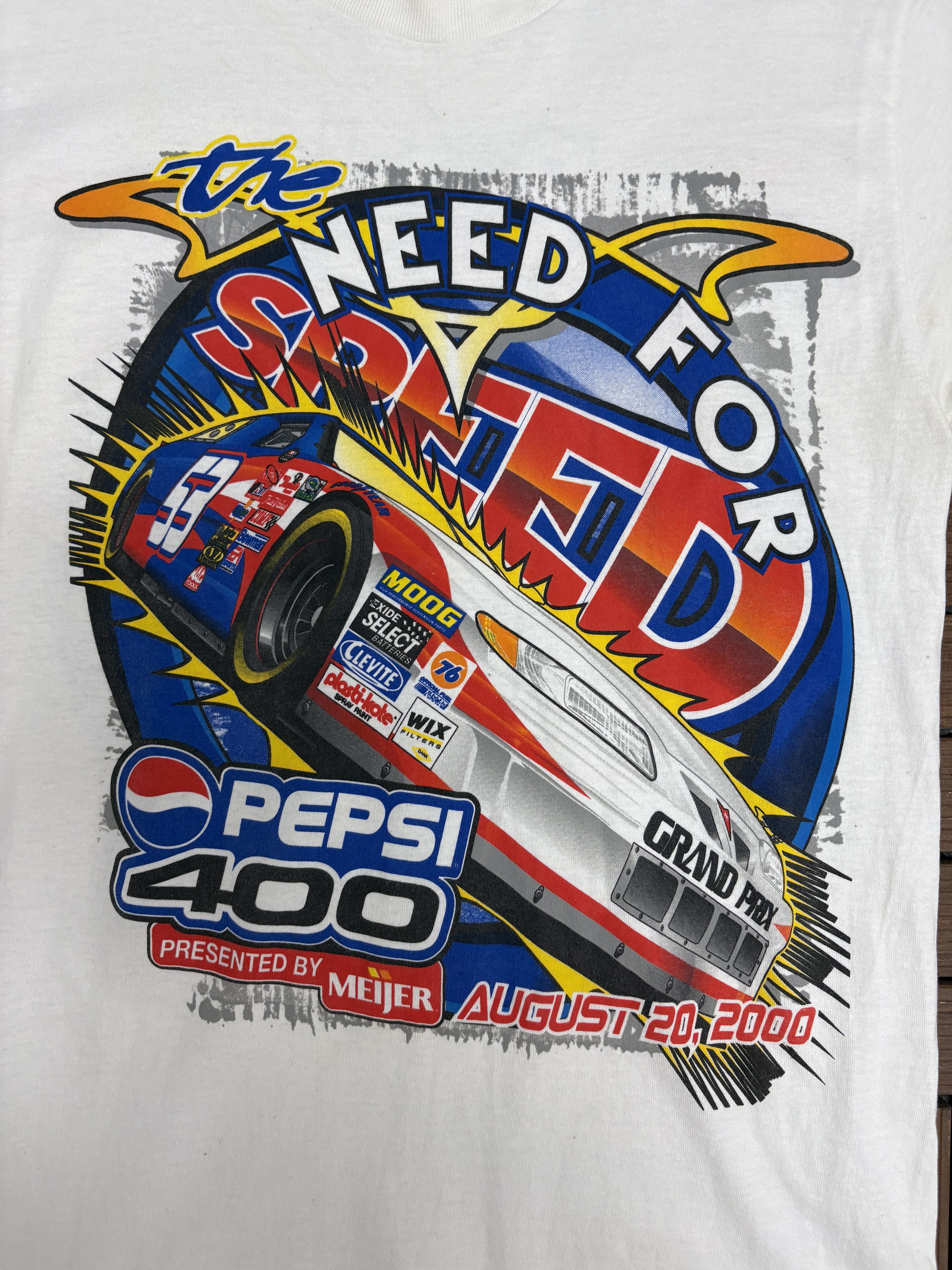 Vintage Pepsi 400 Need For Speed NASCAR Racing Vintage T-Shirt Tee Size US M / EU 48-50 / 2 - 2 Thumbnail