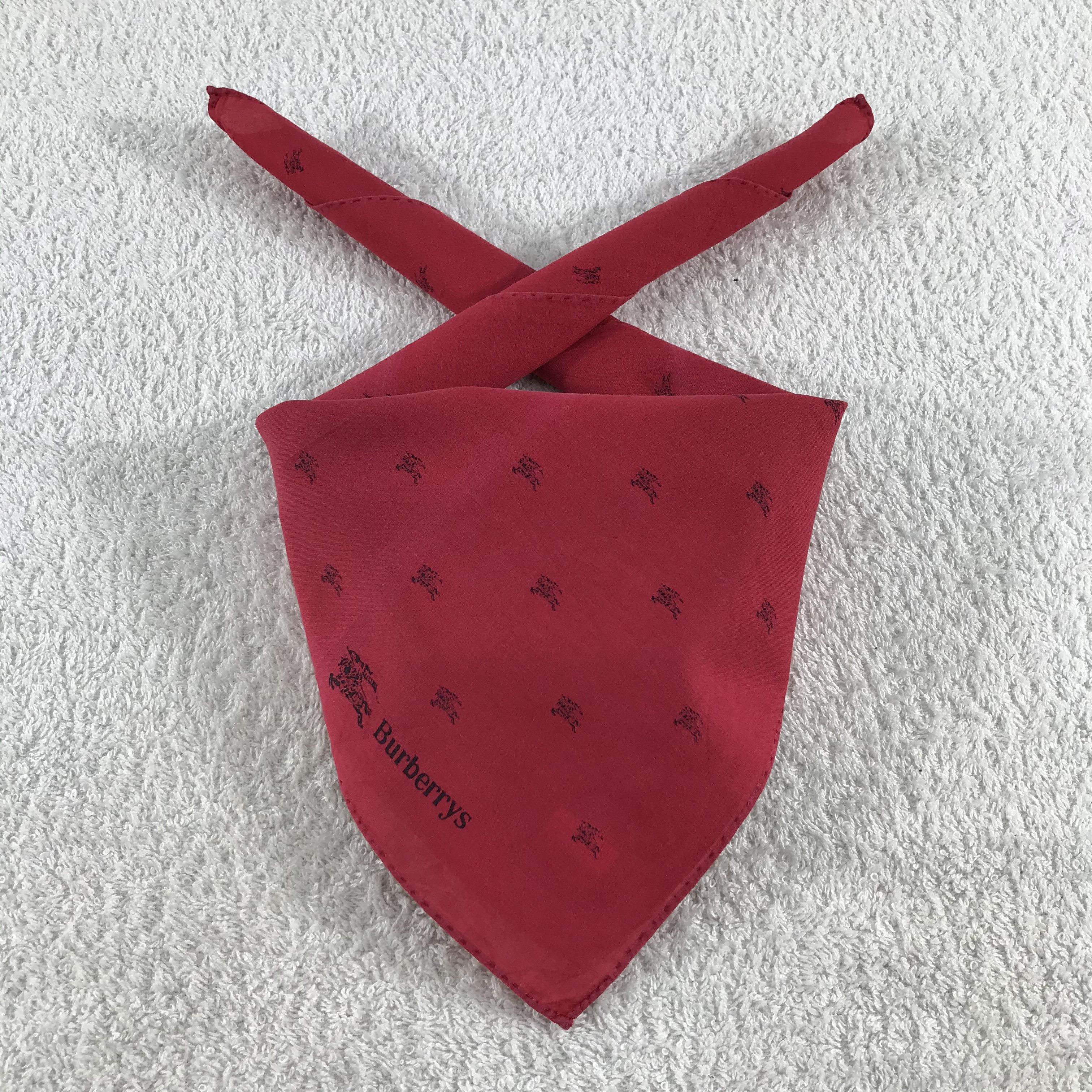 Burberry × Vintage Burberry Bandana / Handkerchief / Neckerchief - S288 Size ONE SIZE - 3 Thumbnail