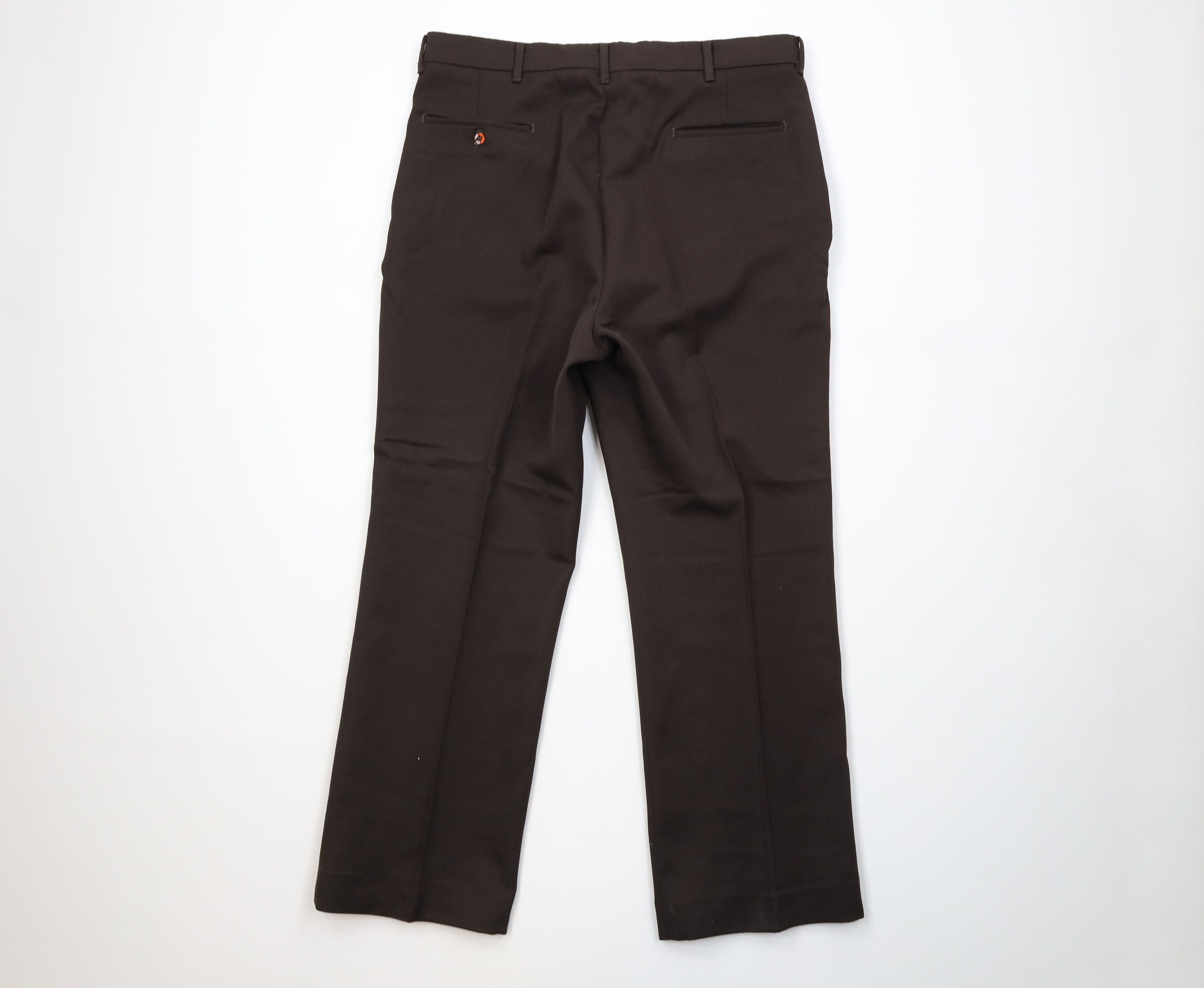 Vintage Vintage 70s Streetwear Flared Wide Leg Chino Pants Brown USA Size US 36 / EU 52 - 10 Thumbnail