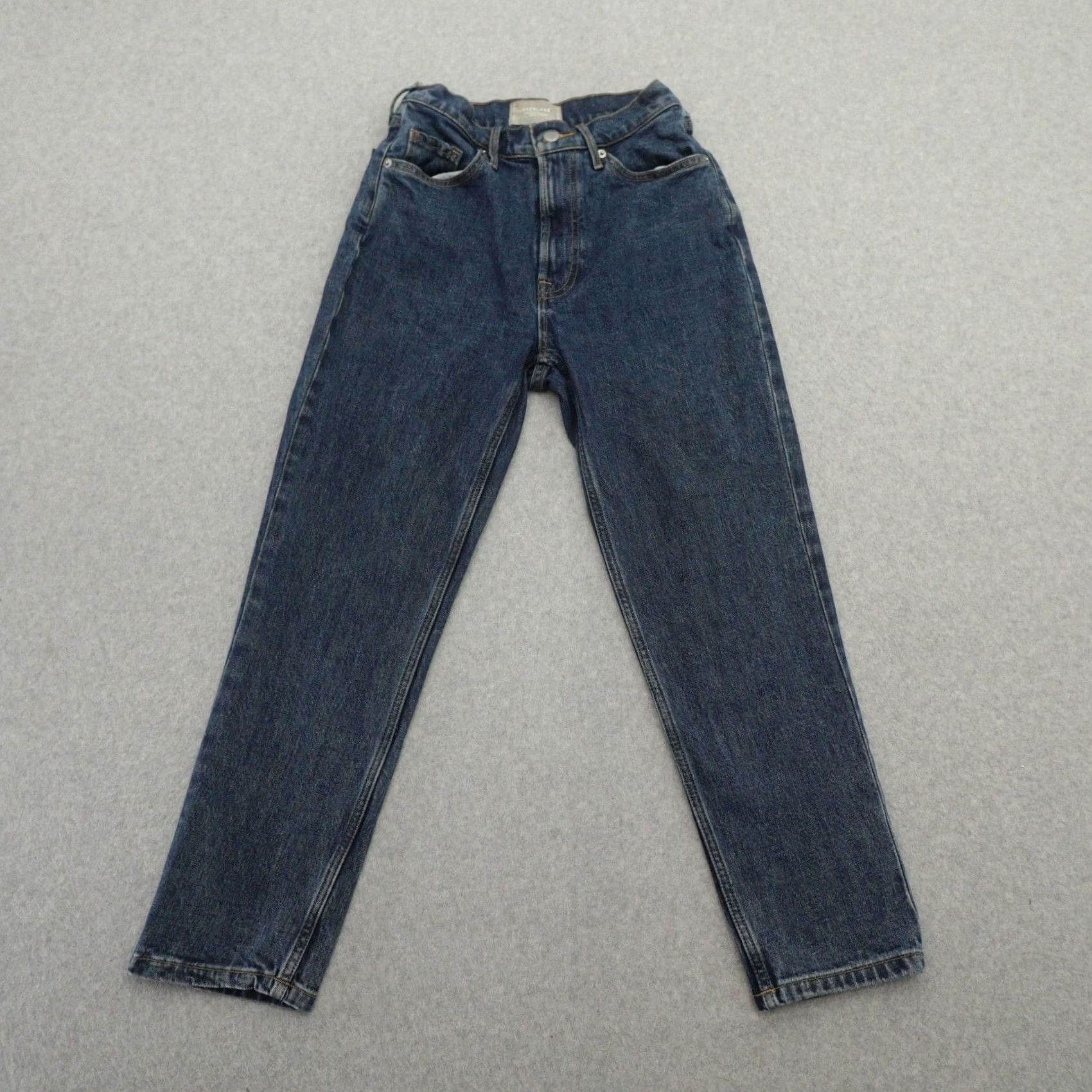 Everlane EVERLANE The Cheeky Jean Jeans Women 24 (24X25) Blue Crop Straight Medium Wash Size 42" / US 20 - 2 Thumbnail