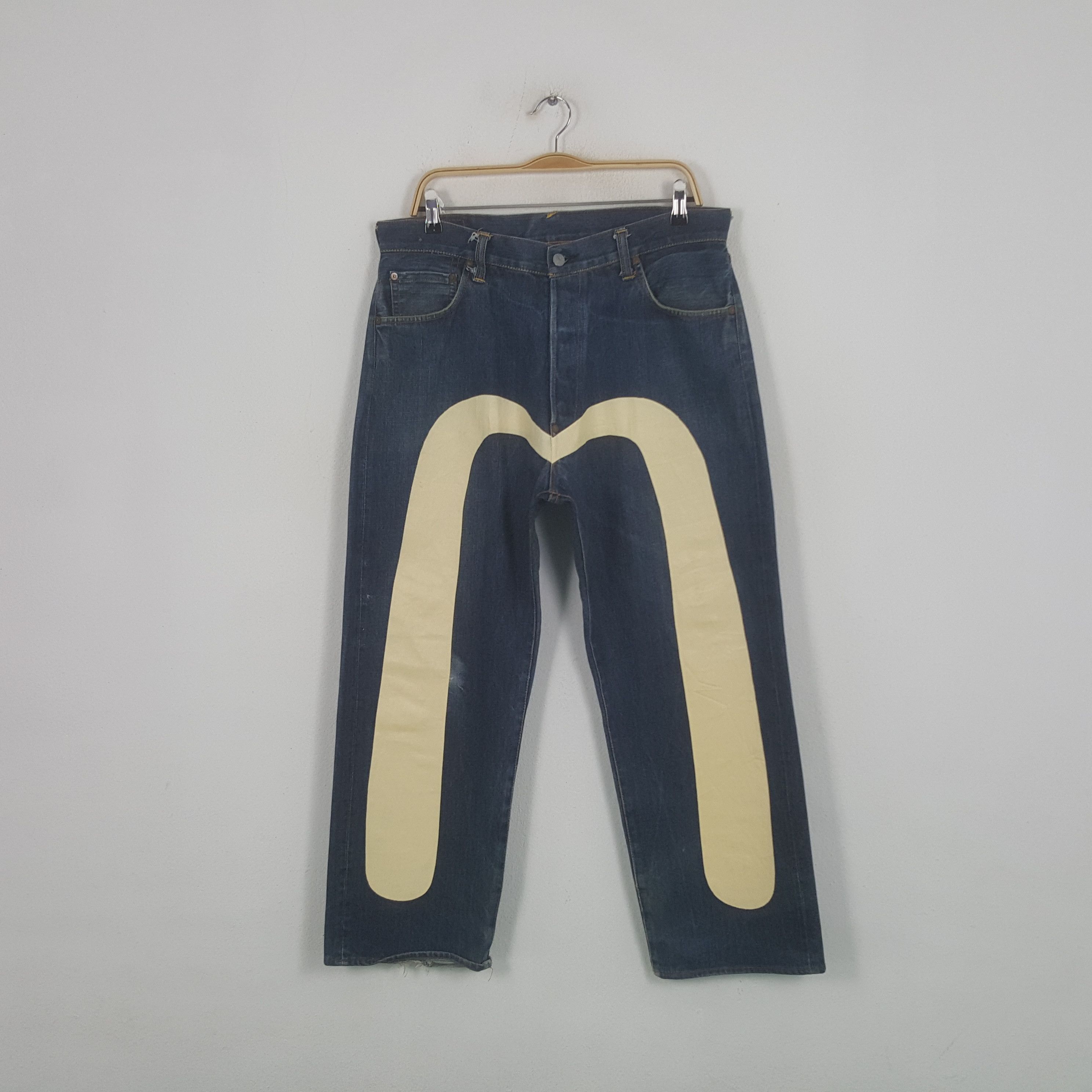Evisu × Japanese Brand × Vintage Vintage Evisu Japanese Brand Daicock Custom Art Denim Jeans Size US 35 - 1 Thumbnail