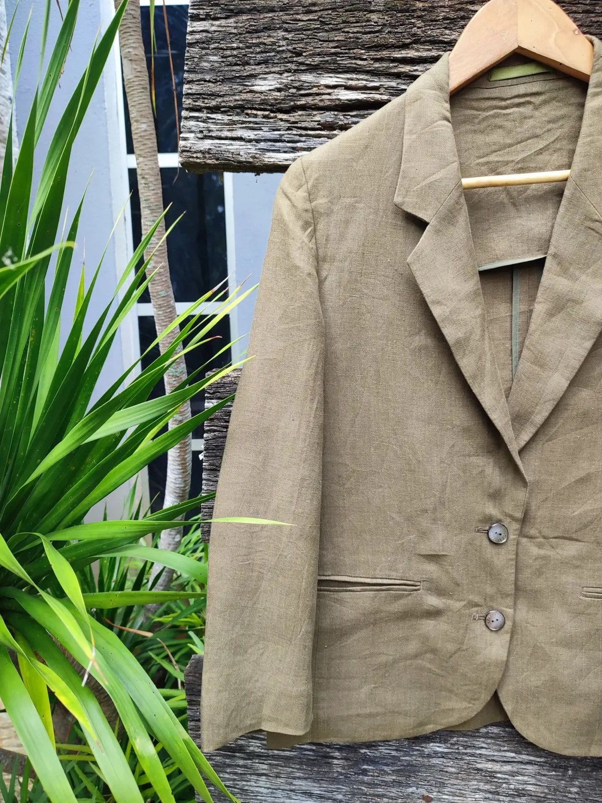 Burberry Vintage Burberrys Linen Blazer – Classic 2-Button Size S / US 4 / IT 40 - 4 Thumbnail