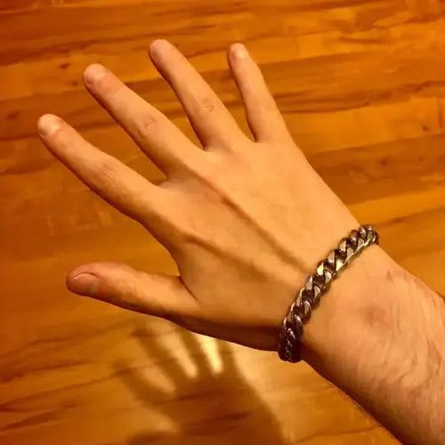 Jewelry Wide Curb Cuban Link Chain Bracelet Size ONE SIZE - 3 Thumbnail