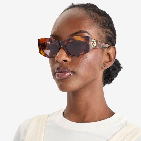 Gucci 🕶️ New Gucci GG1843S 006 Sunglasses - Shiny Black/Burgundy Size ONE SIZE - 3 Thumbnail