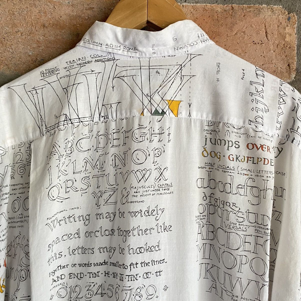 Paul Smith Paul Smith White Alphabet Print Shirt Size US XL / EU 56 / 4 - 8 Thumbnail