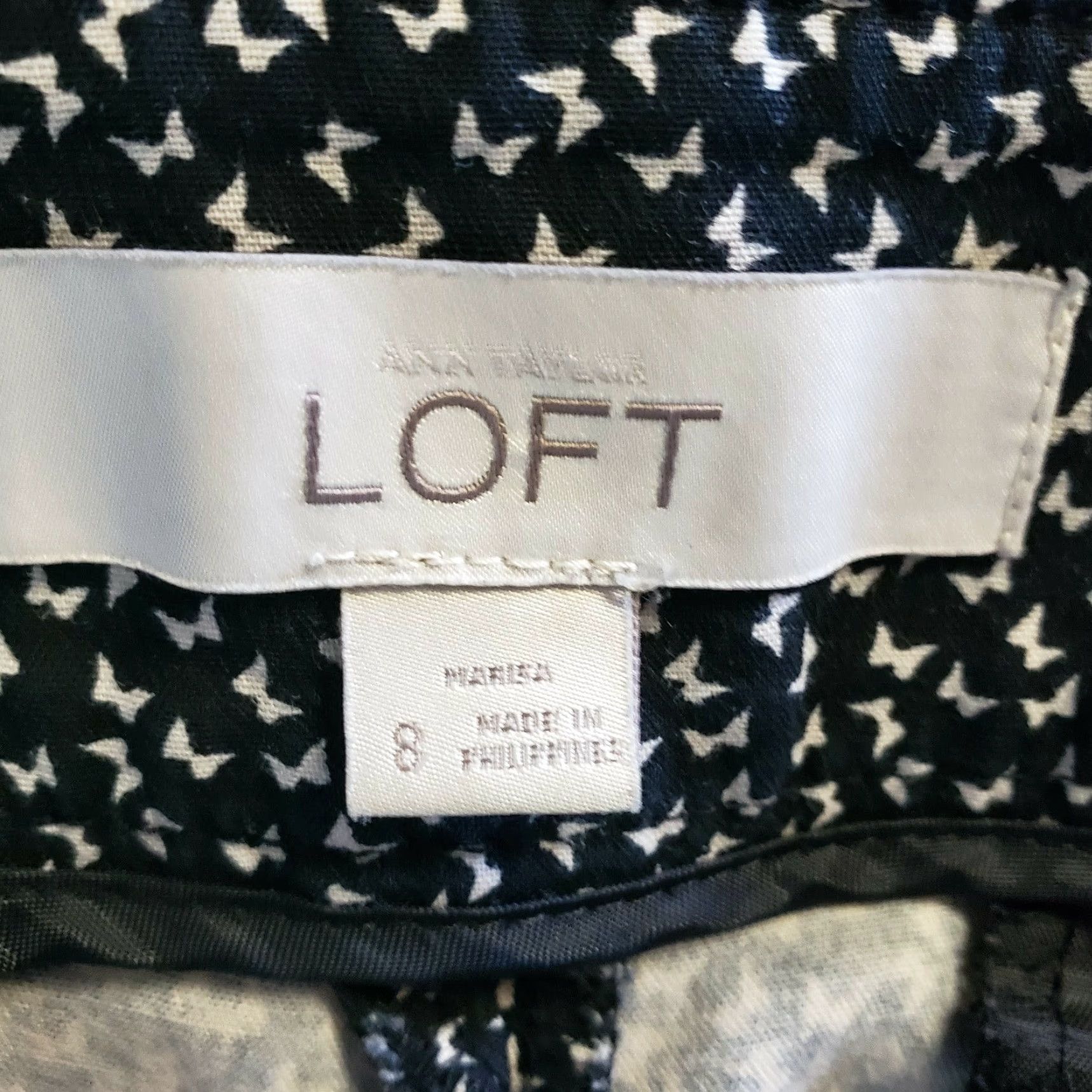 Loft LOFT Marisa Pants 8 Black Cotton Blend Mid Rise Womens Pants Woman Size 30" / US 8 / IT 44 - 6 Thumbnail