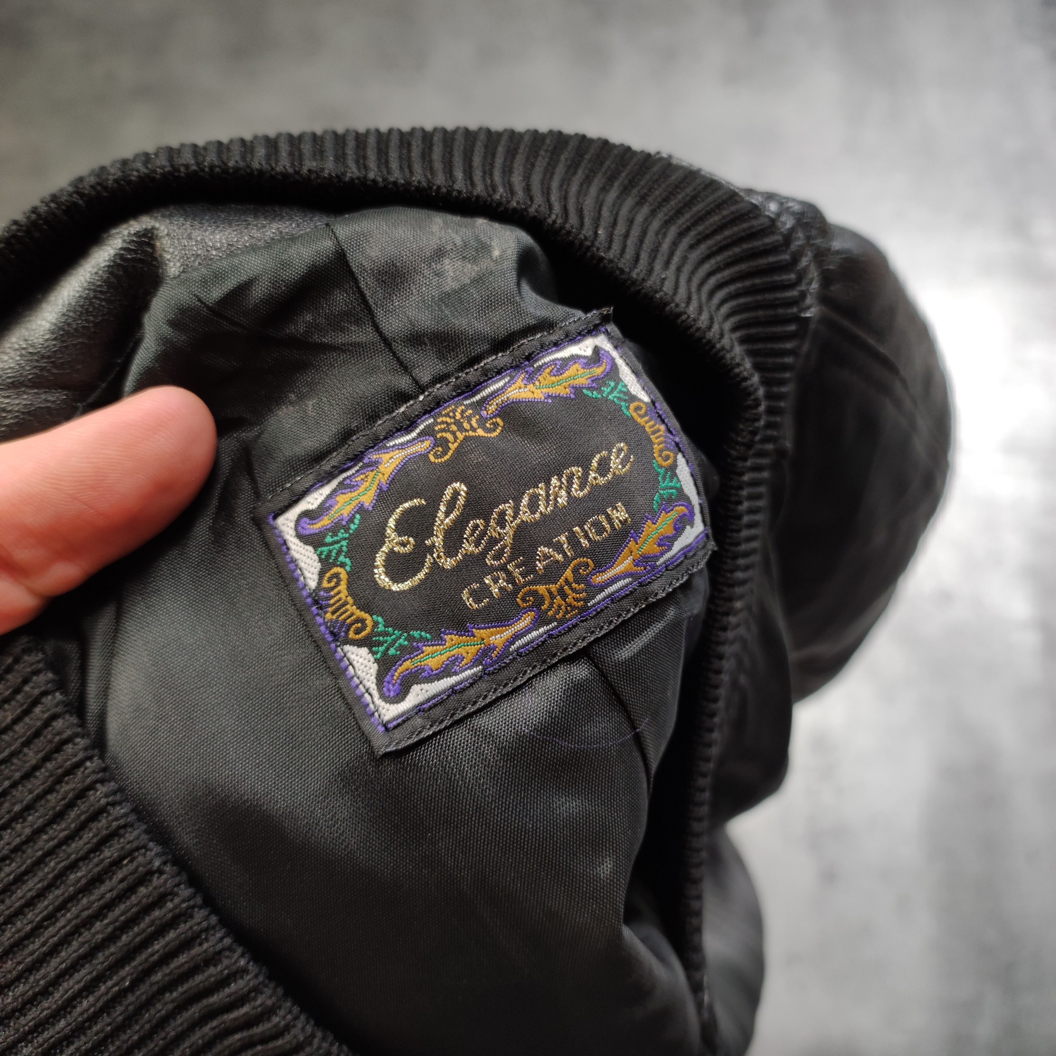 Vintage Vintage RARE 90s Eco Leather Casino Cards Bomber Jacket Size US S / EU 44-46 / 1 - 6 Thumbnail