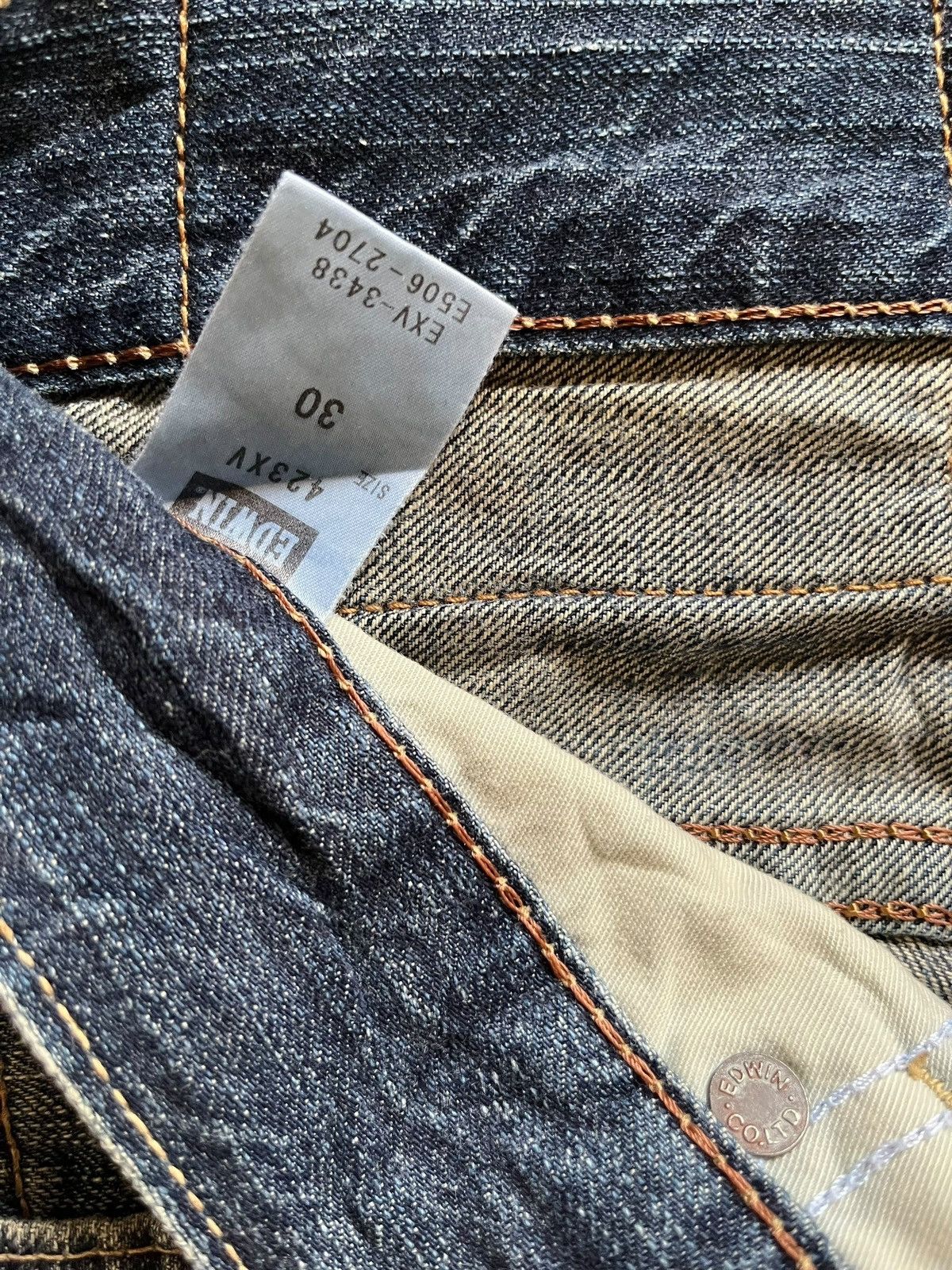 Edwin × Japanese Brand Vintage Japanese Edwin Rusty Mud Wash Ripped Loose Jeans Size US 32 / EU 48 - 9 Thumbnail