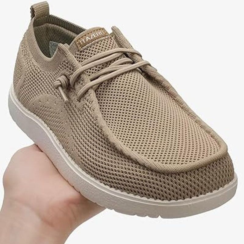 Other Itazero Women's 12W Wide Tan Canvas Slip-On Loafers Size US 12 / IT 42 - 4 Thumbnail