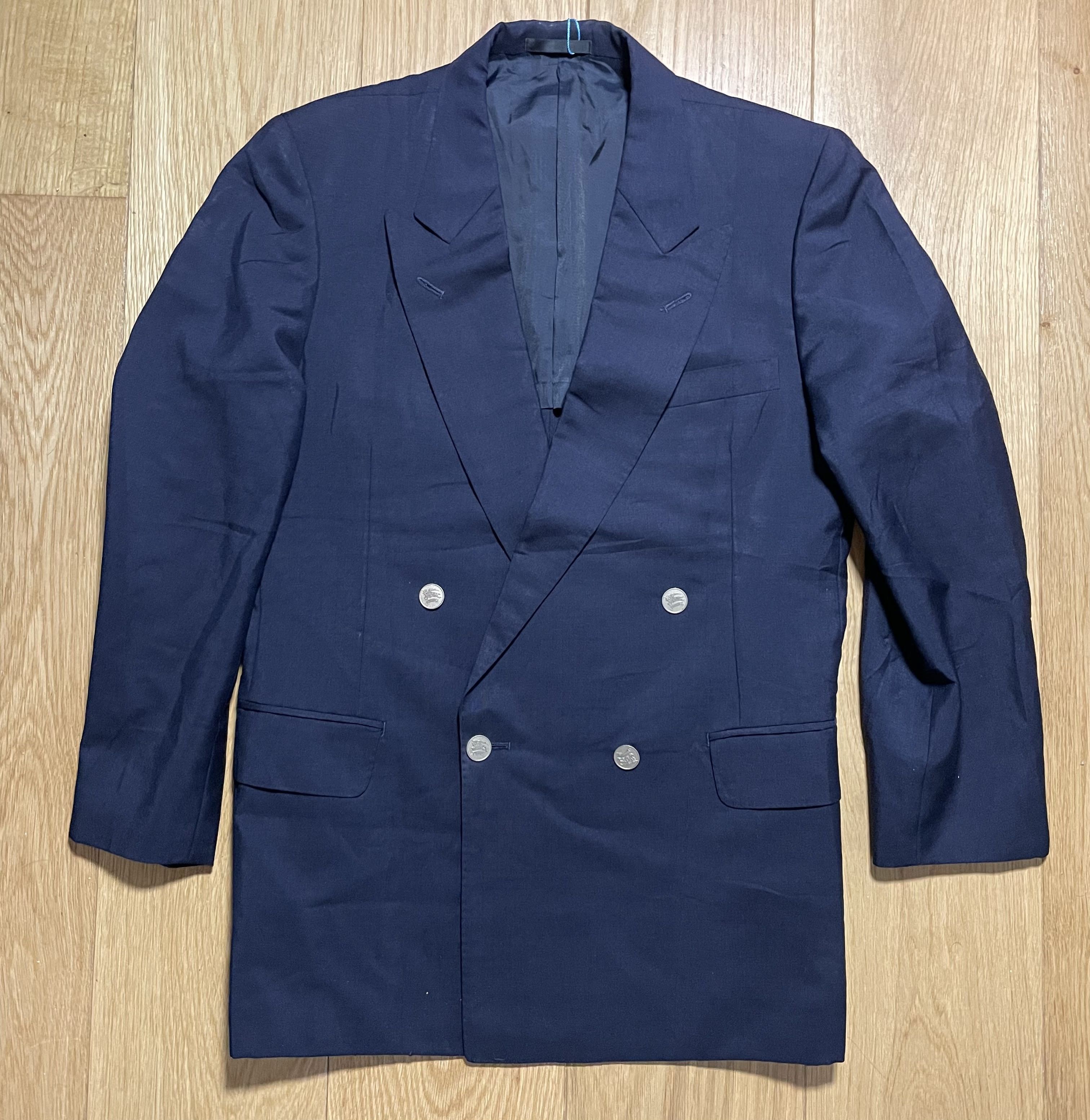 Burberry Vintage Burberry Navy Double Breasted Blazer Size 36S - 1 Thumbnail