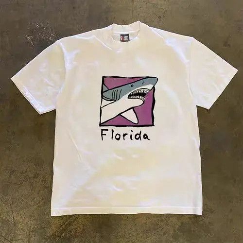 Japanese Brand × Vintage Shark pattern casual vintage cotton t-shirt Size US M / EU 48-50 / 2 - 3 Thumbnail