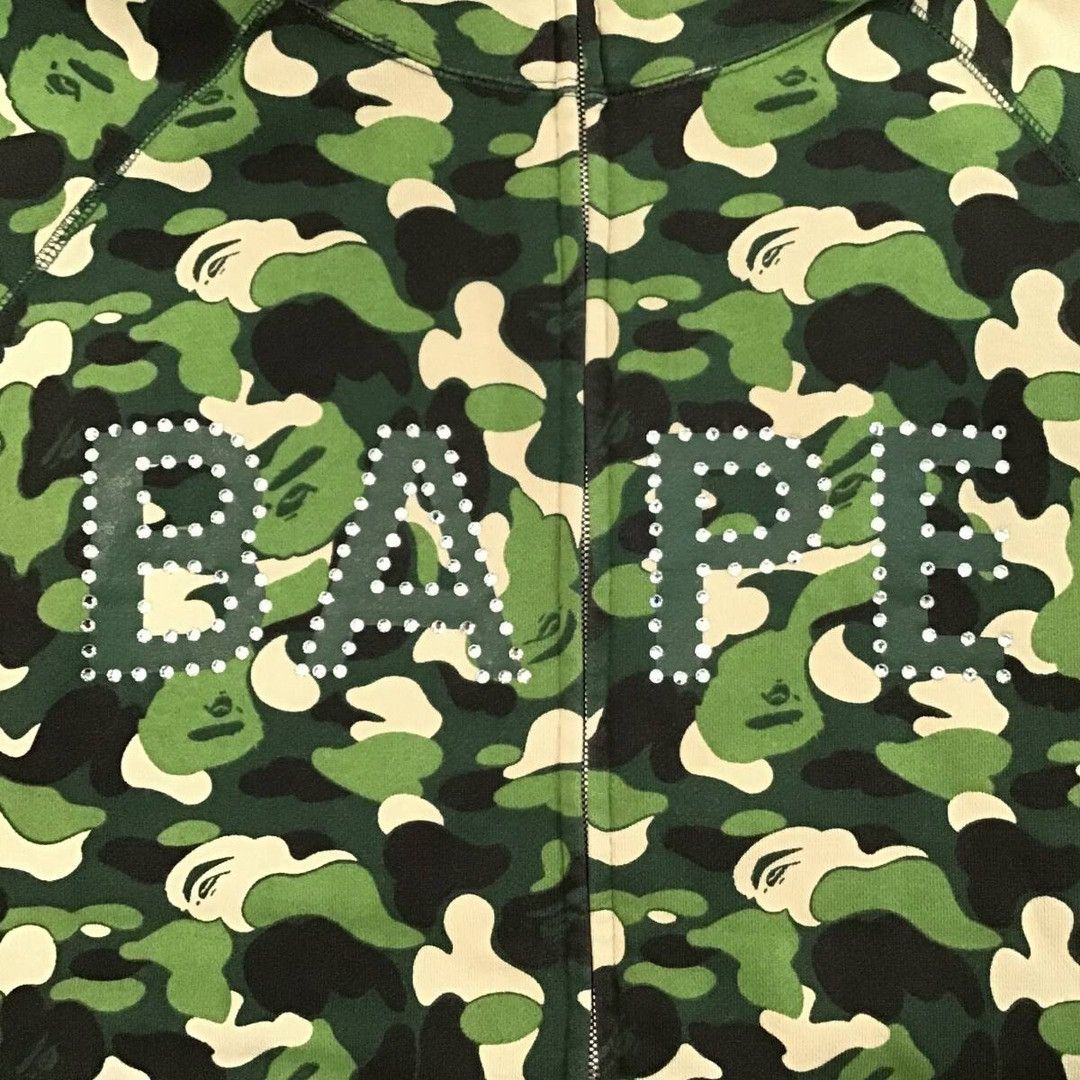 Bape × Swarovski BAPE logo Swarovski full zip hoodie ABC camo a bathing ape Size US L / EU 52-54 / 3 - 3 Thumbnail