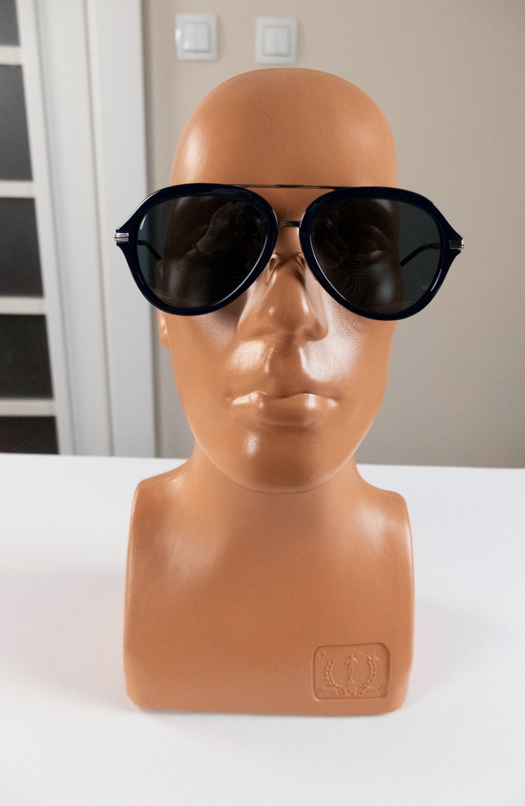 Burberry BURBERRY navy blue acetate and metal oval sunglasses Size ONE SIZE - 6 Thumbnail