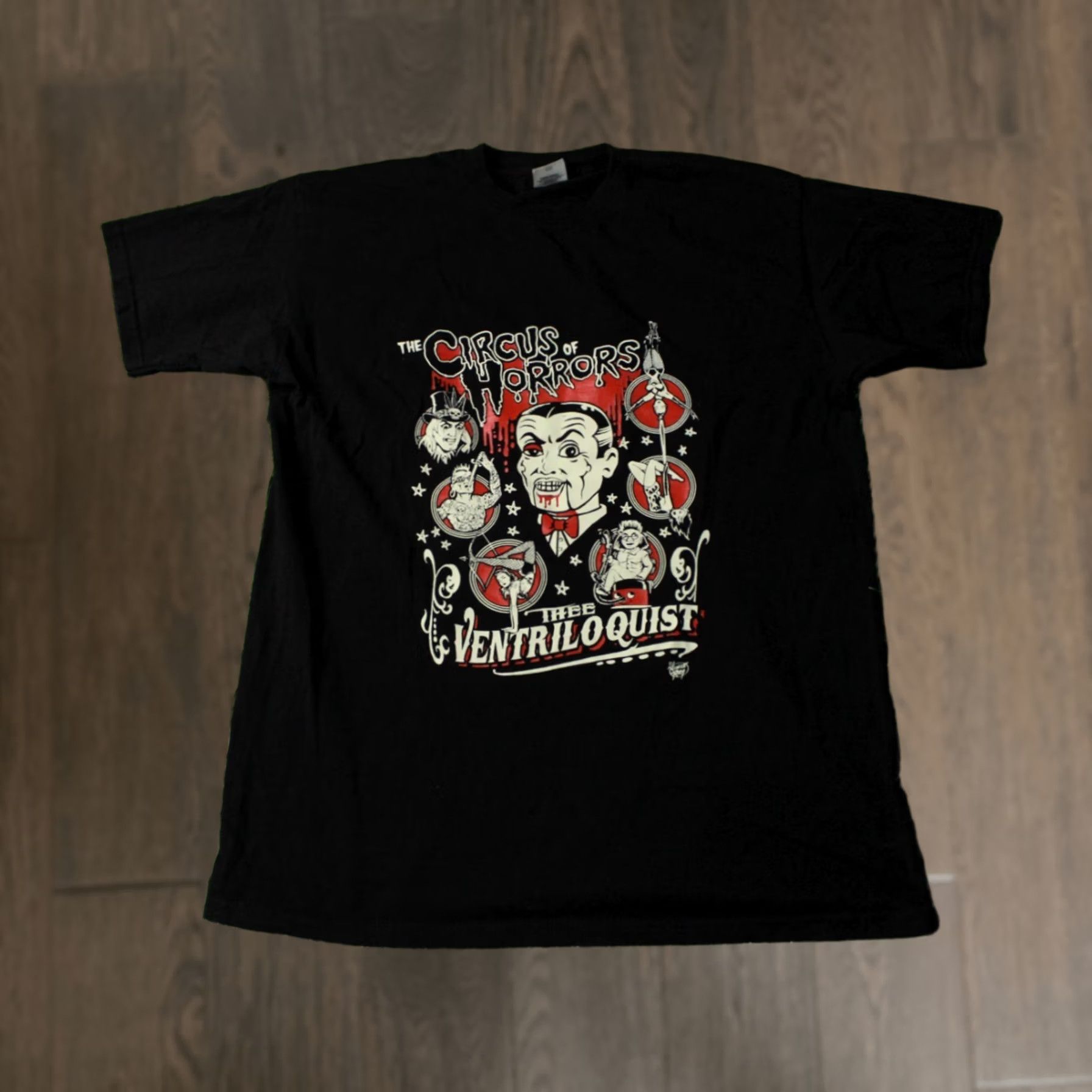 Fruit Of The Loom VINTAGE Fruit of the Loom Shirt M Black CIRCUS HORROR Y2K BAND JERSEY TEE SIZE MEDIUM Size US M / EU 48-50 / 2 - 1 Thumbnail