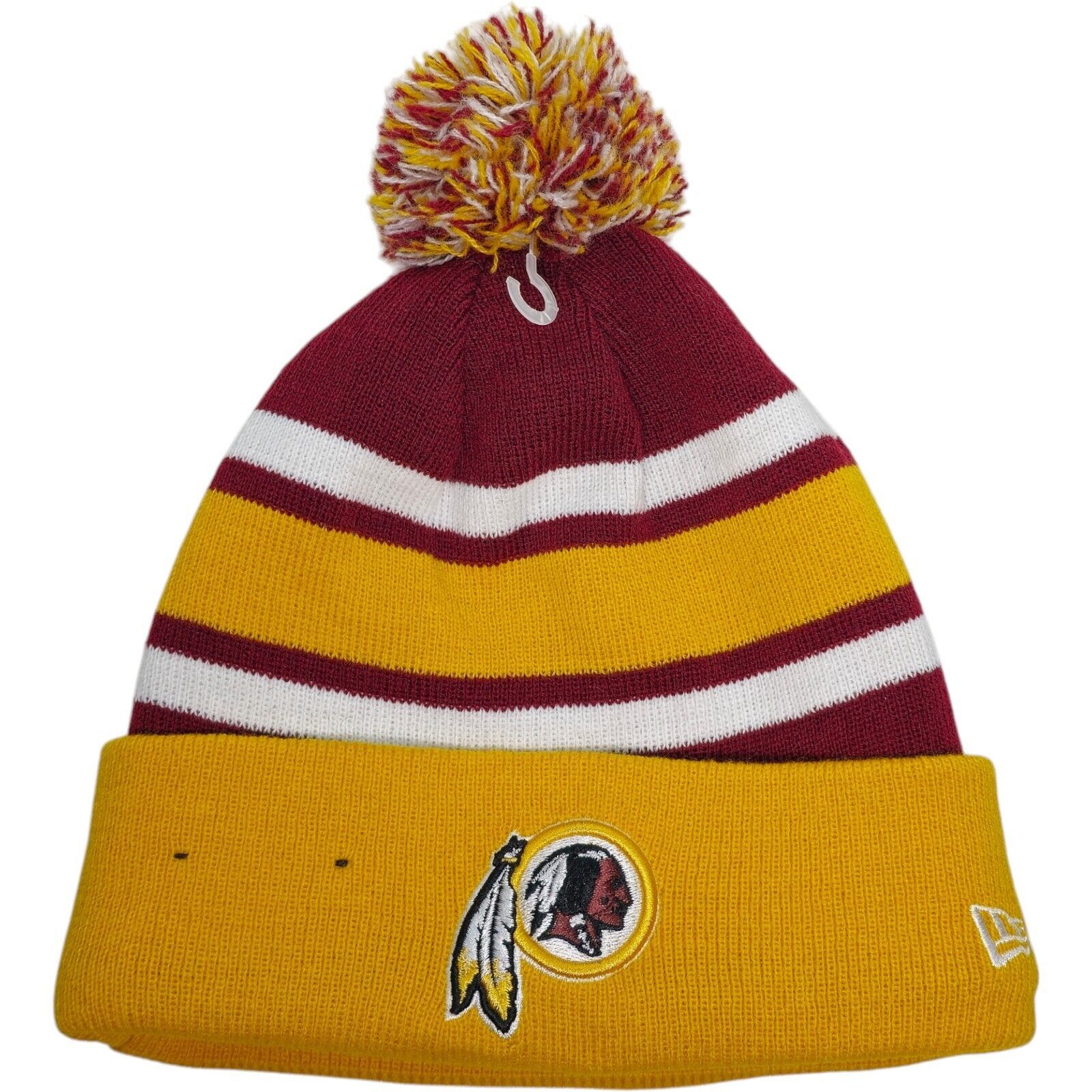 New Era NewEra Washington Redskins NFL Youth Knit Hat Cap Pom Beanie Size ONE SIZE - 1 Thumbnail