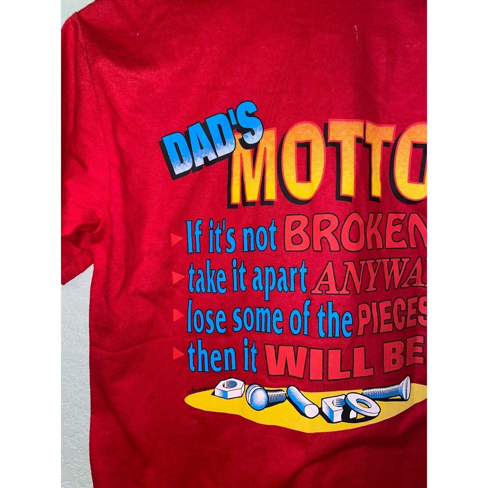 Jerzees Vintage Test Print Shirt Christmas Santa Grandpa Red Tee VTG Size US S / EU 44-46 / 1 - 7 Thumbnail