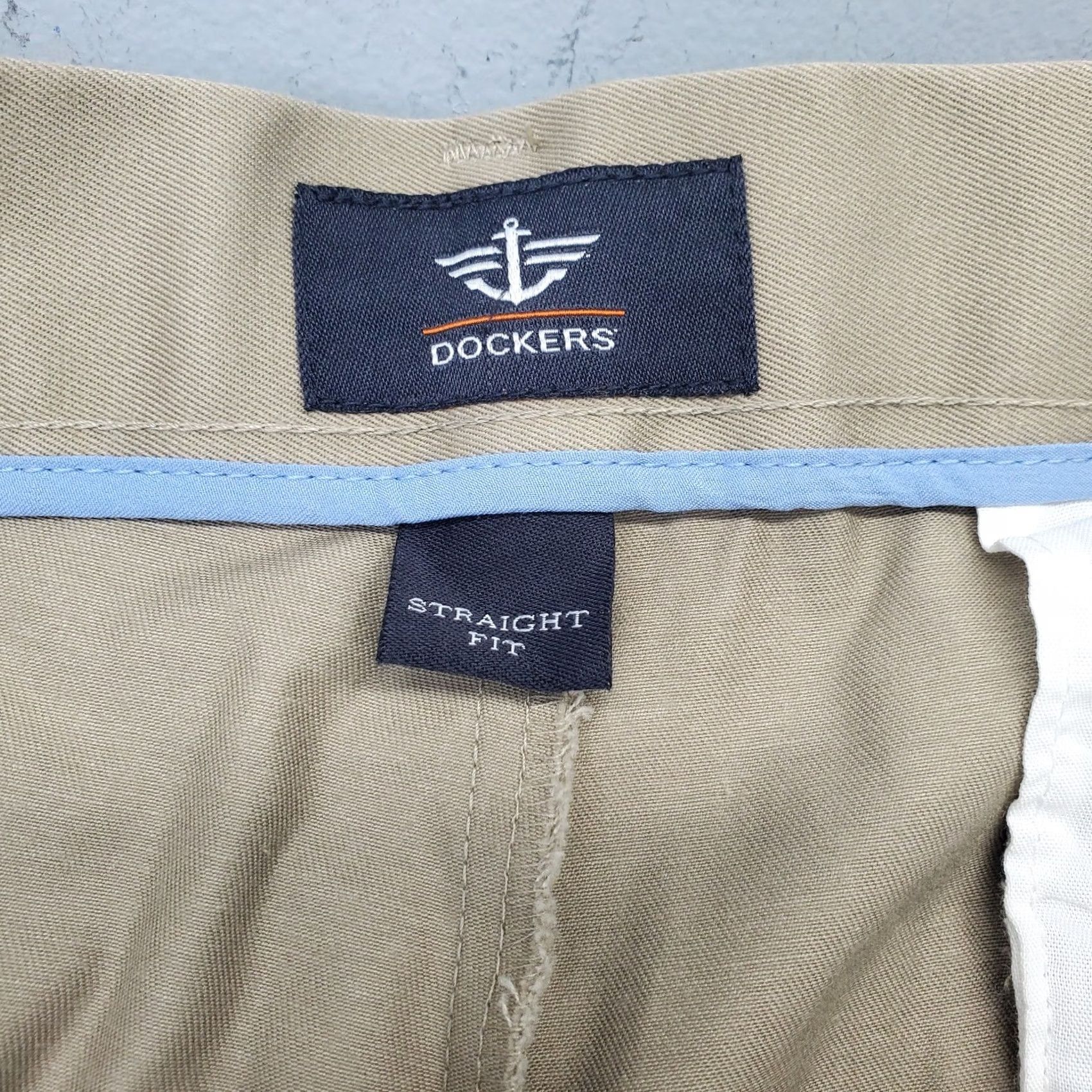 Dockers DOCKERS Mens Khakis Pants 40x32 Tan Flat Front Straight Fit Outdoor Casual Size US 40 / EU 56 - 6 Thumbnail