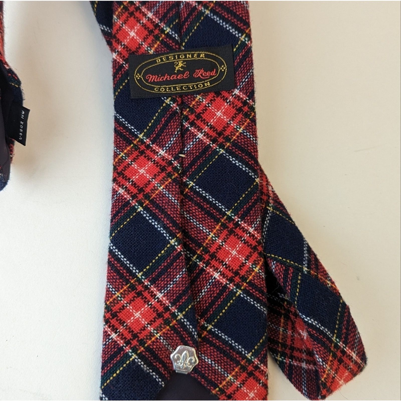 Vintage Vintage Michael Reed Plaid Wool Tie Size ONE SIZE - 3 Thumbnail