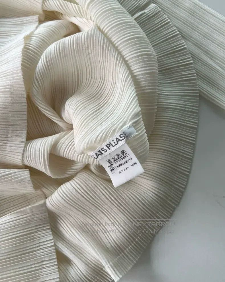 Issey Miyake Issey Miyake White Long Sleeve Top Size L / US 10 / IT 46 - 3 Thumbnail