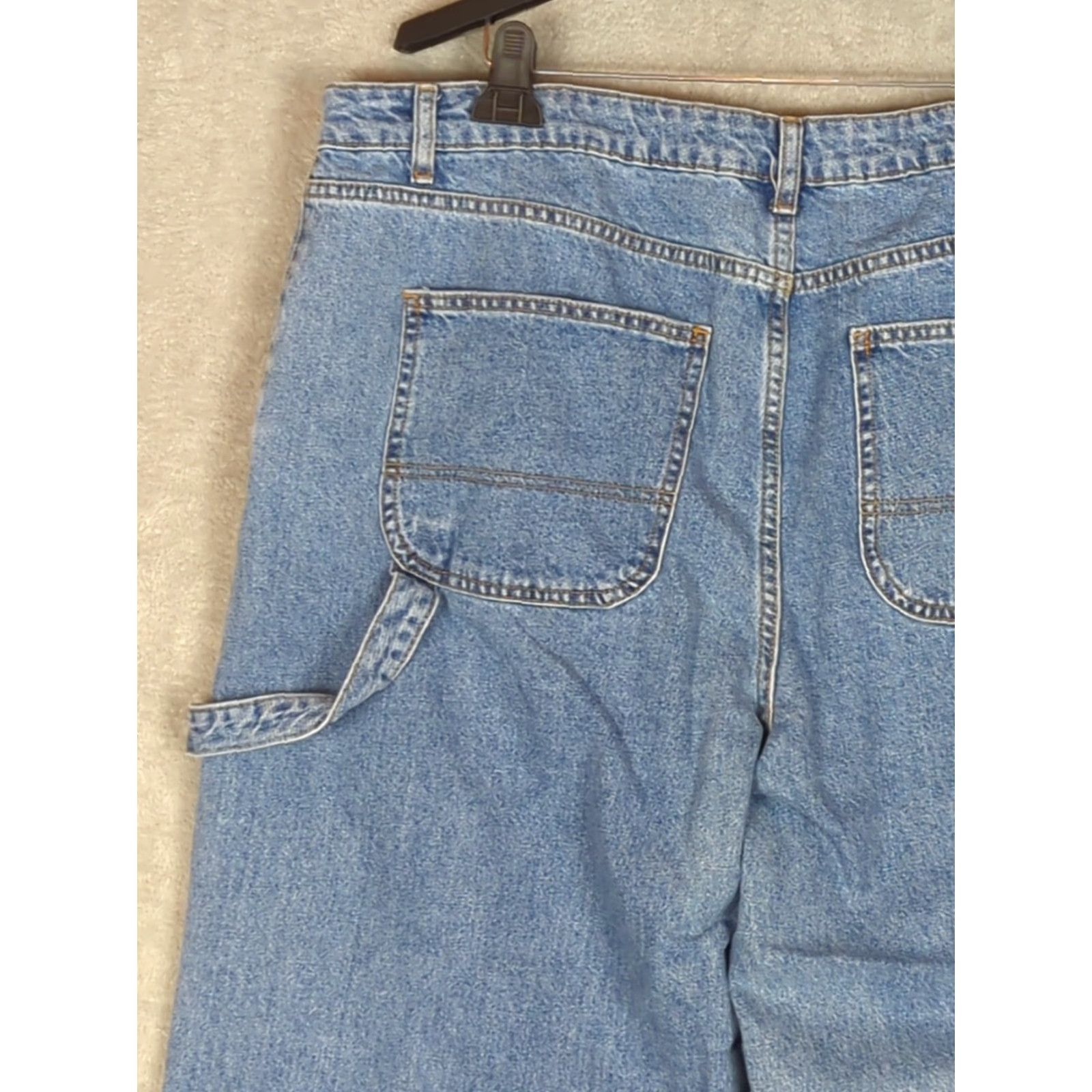 Cotton On Cotton On Denim Jeans Baggy wide leg Carpenter Womens 14 Grunge Skater Retro Relaxed Blue Denim Wide-Leg 14 Womens Size 36" / US 14 / IT 50 - 6 Thumbnail