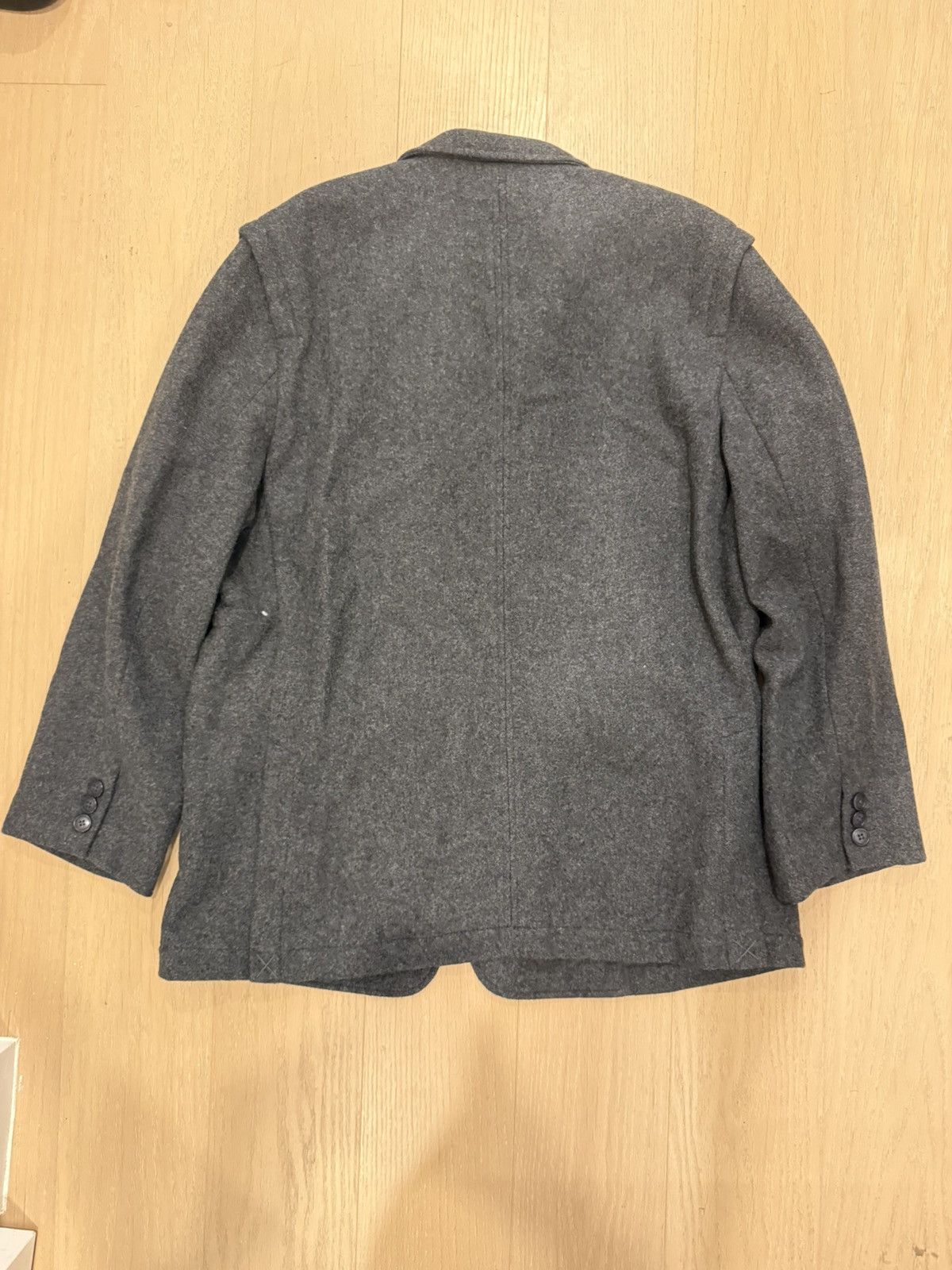 7115 by Szeki 7115 by Szeki Charcoal Oversized Blazer (Wool) Size 44L - 4 Thumbnail