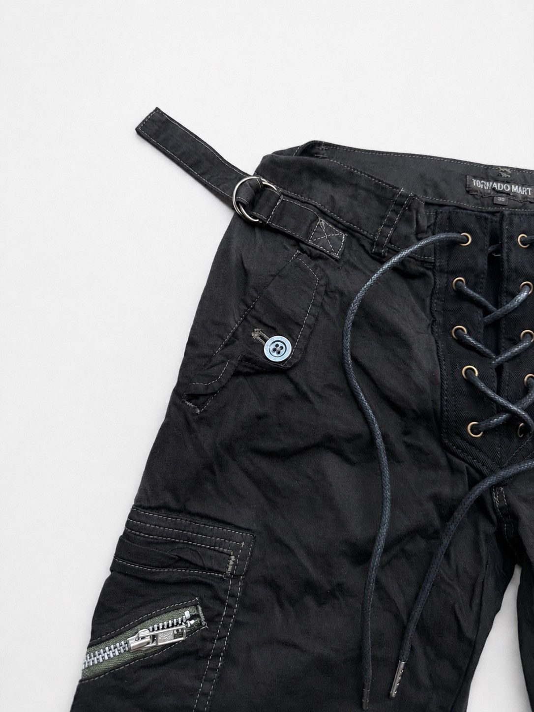 Japanese Brand Tornado Mart Lace up flare cargo pants Size US 28 / EU 44 - 2 Thumbnail