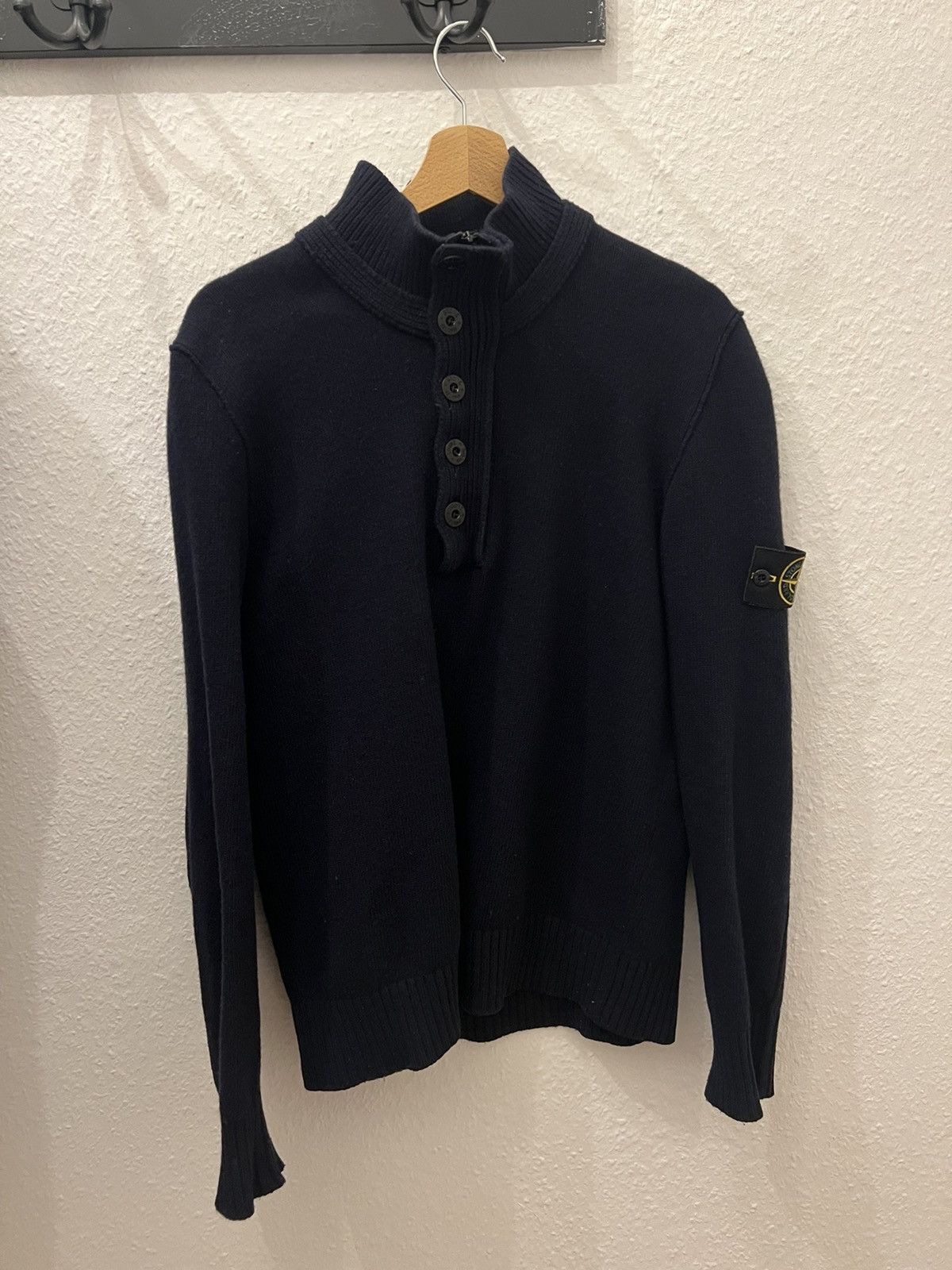 Stone Island Stone Island Wool Knit 1/4 Zip Pullover Size US L / EU 52-54 / 3 - 1 Thumbnail