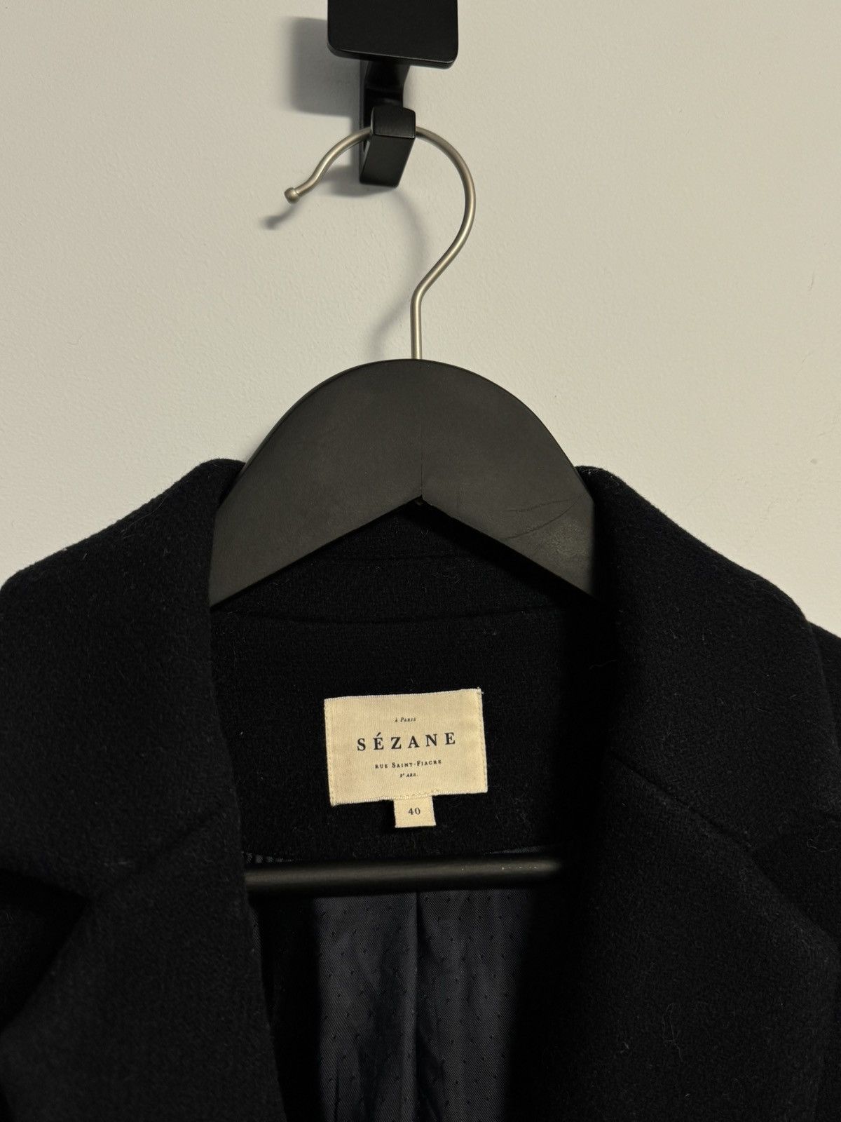 Sezane NWOT Sezane MANTEAU JOHNSON coat wool Dark Blue Size 40 Size S / US 4 / IT 40 - 5 Thumbnail
