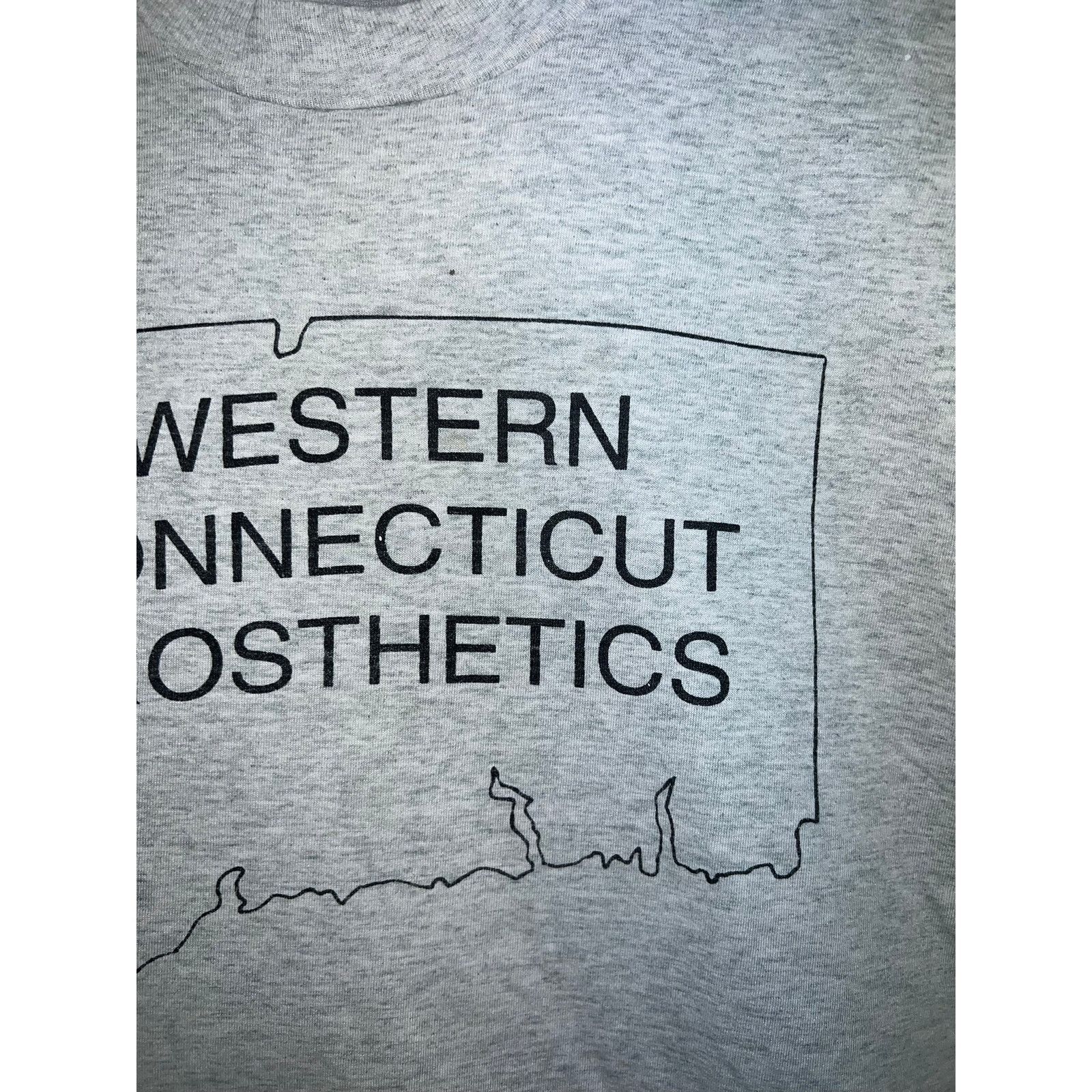 Fruit Of The Loom Vintage Prosthetic Shirt Western Connecticut Gray Tee 90s XL Size US XL / EU 56 / 4 - 4 Thumbnail