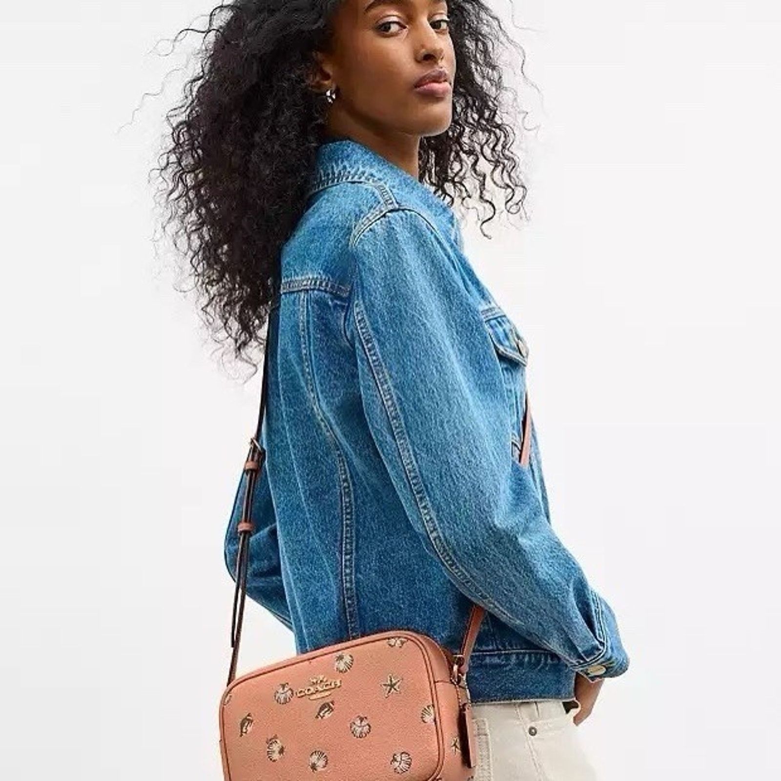 Coach NWT COACH Jamie Camera Bag Shell CBM17, Coral/Sunrise Size ONE SIZE - 6 Thumbnail