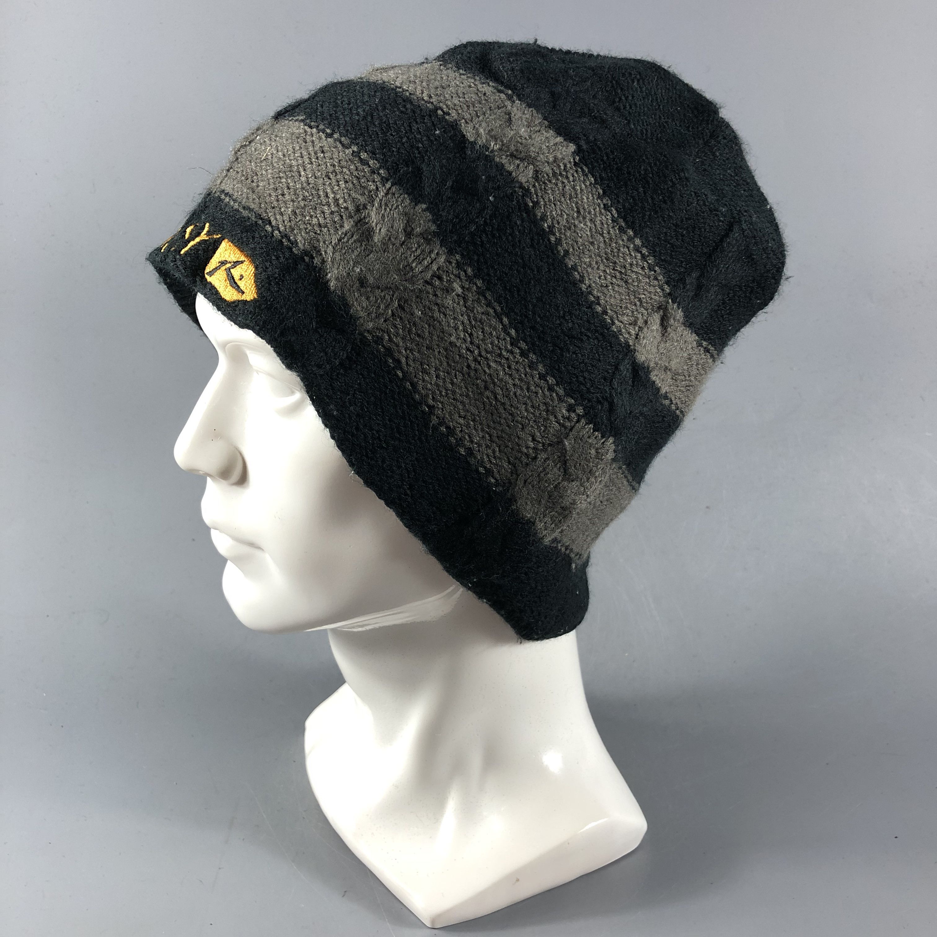 Rusty Rusty Striped Cable Knit Beanie Snowcap Snow Hat B549 Size ONE SIZE - 2 Thumbnail