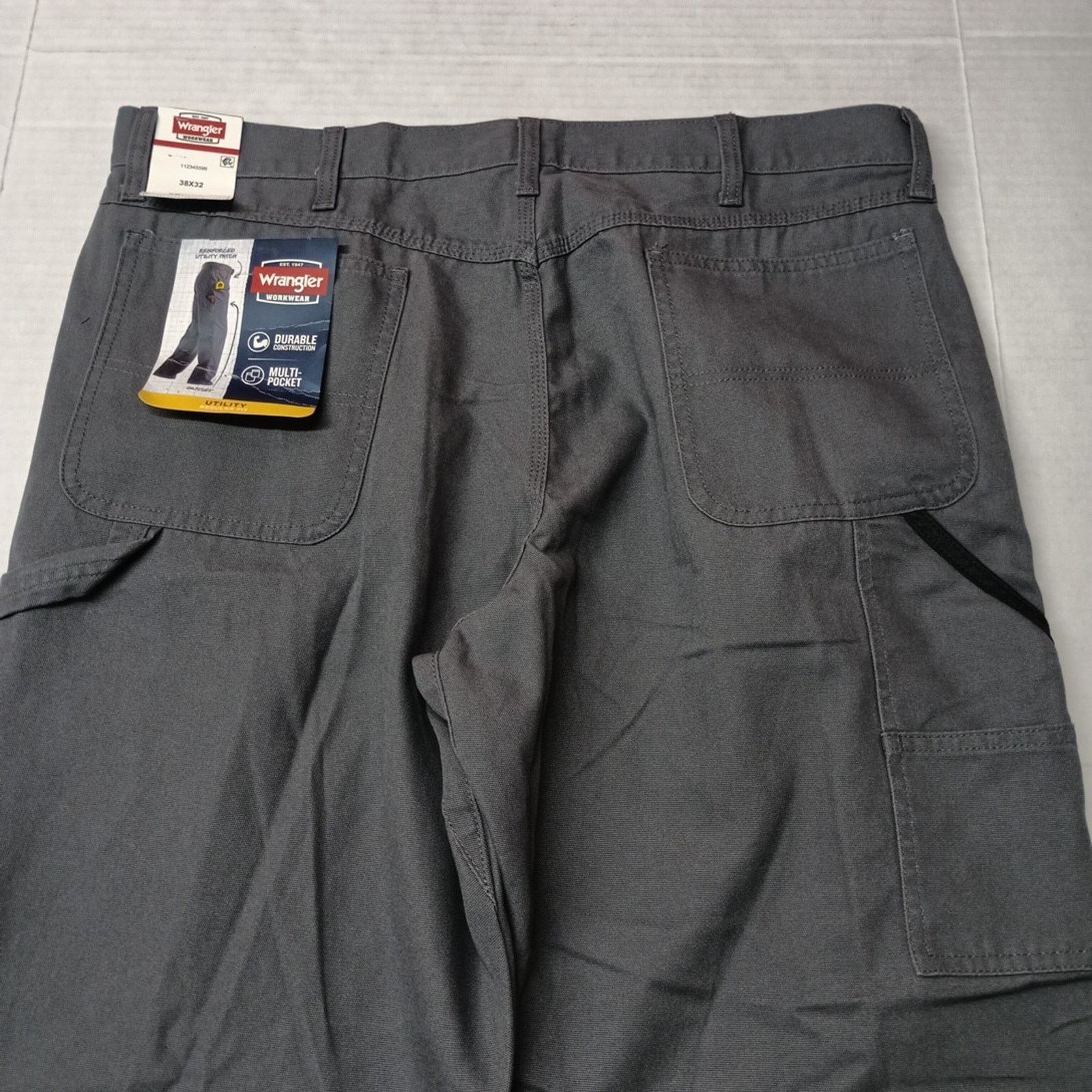 Wrangler Wrangler Carpenter Utility Pants Mens 38x32 Gray Regular Fit Size US 38 / EU 54 - 7 Thumbnail
