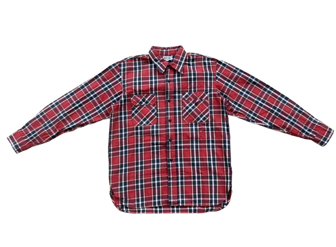 Sugar Cane × Toyo Enterprises Vintage Sugar Cane Oversized Flannel Gabardine Work Shirt Size US L / EU 52-54 / 3 - 1 Thumbnail