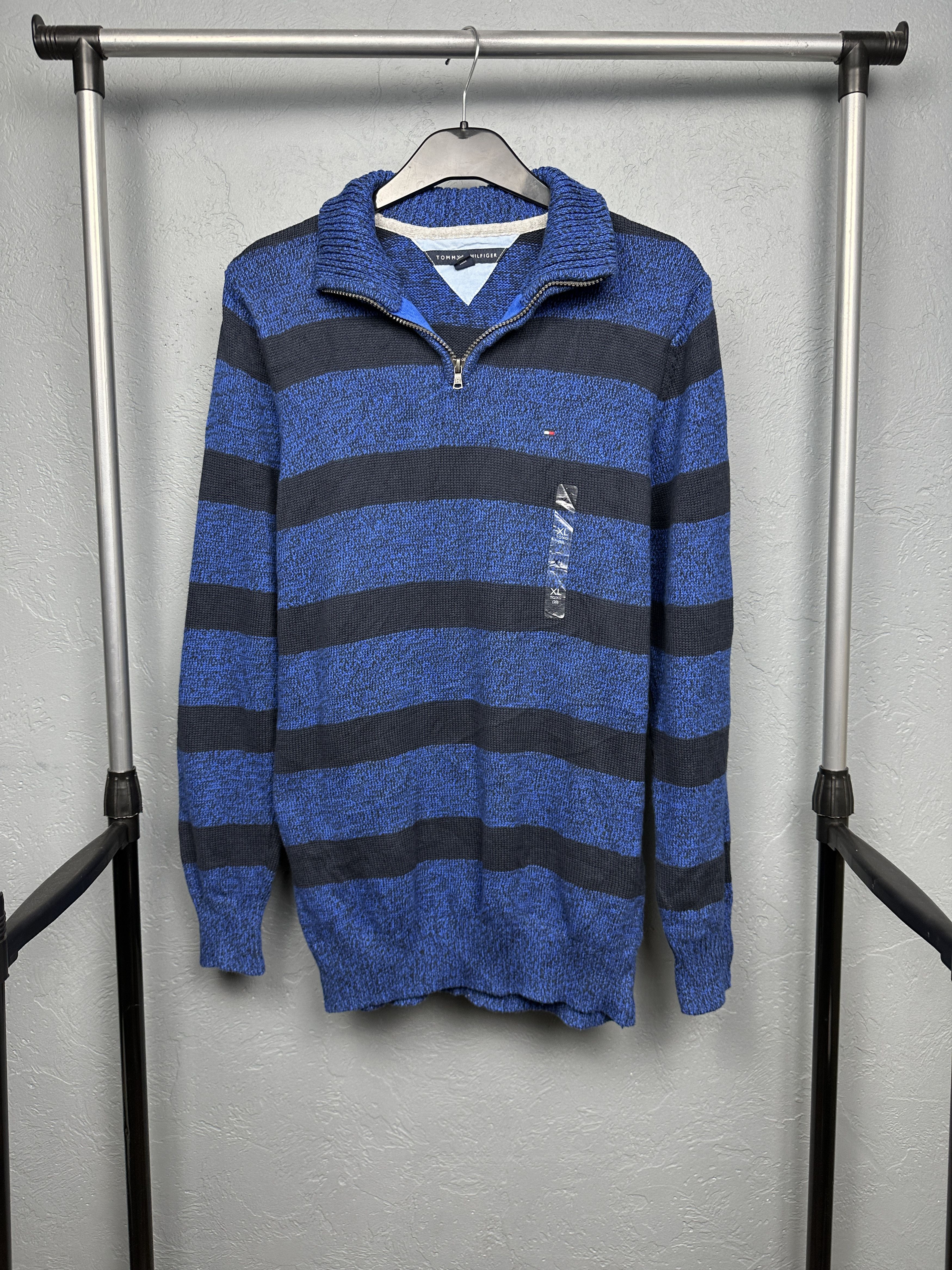 Tommy Hilfiger × Vintage NEW Tommy Hilfiger Vintage Mens Knit 1\4 Zip Sweater Size US S / EU 44-46 / 1 - 1 Thumbnail