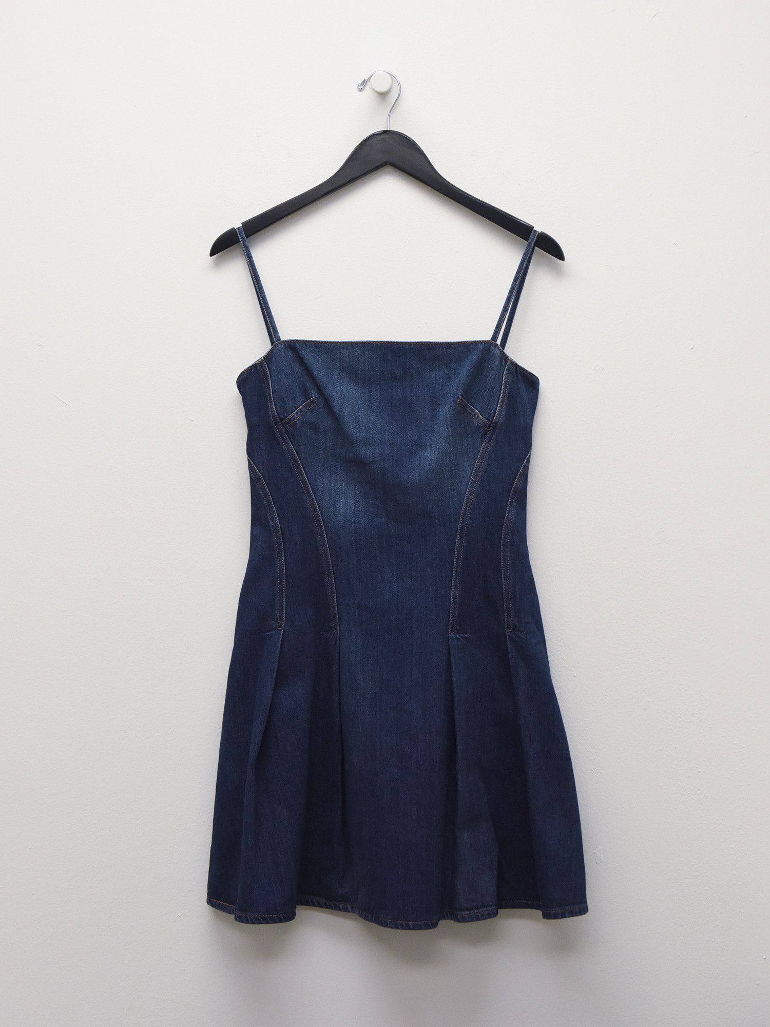 Alexander McQueen ALEXANDER MCQUEEN Flared Denim Mini Dress Size S / US 4 / IT 40 - 1 Thumbnail