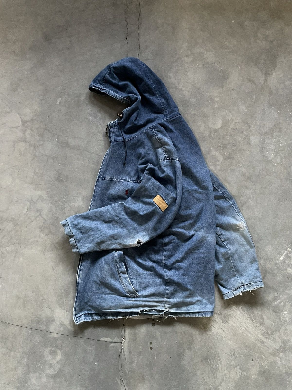 Polo Ralph Lauren Polo Ralph Lauren Active Hoodie Denim Jacket Distressed Size US XL / EU 56 / 4 - 1 Thumbnail