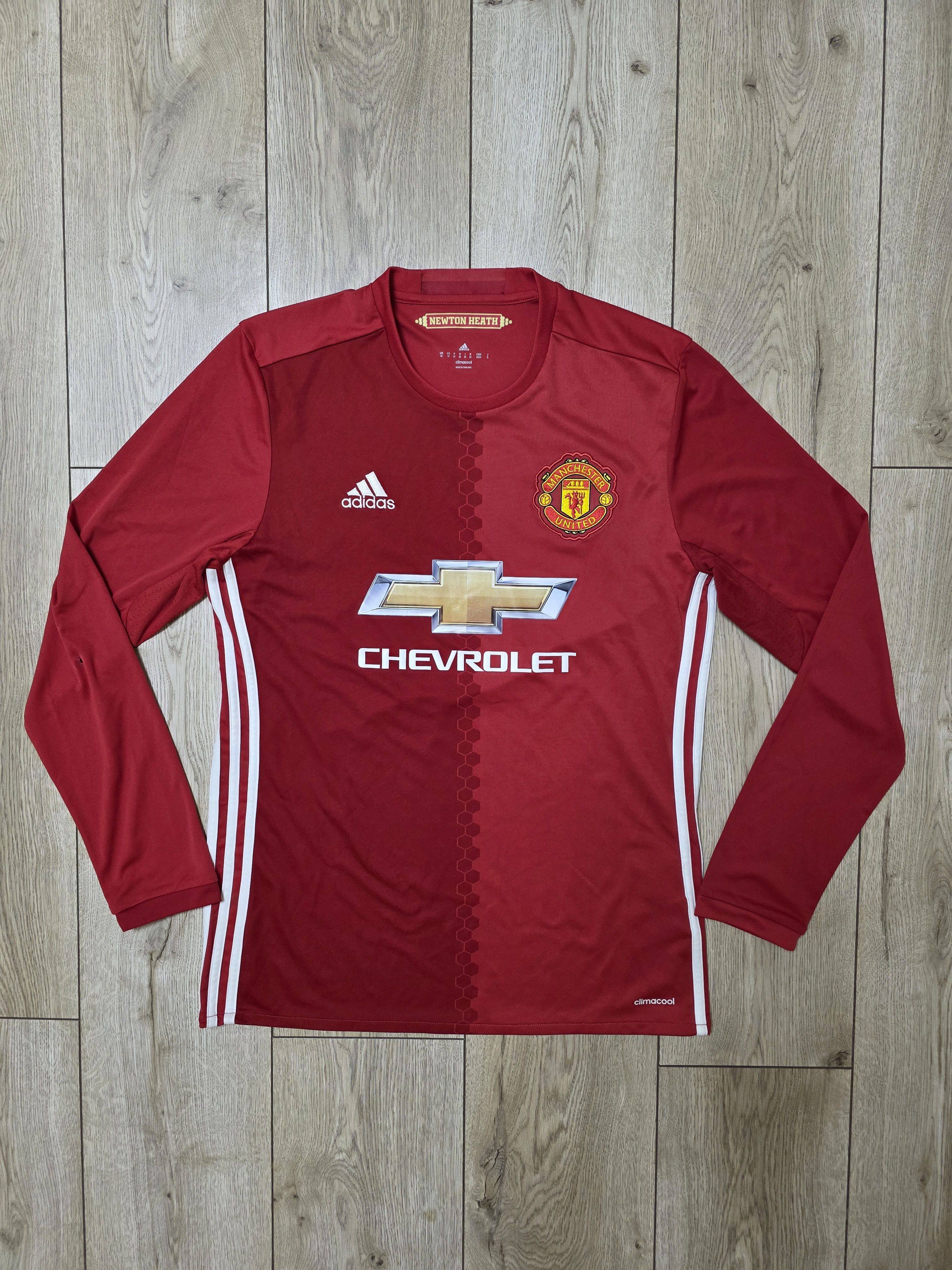 Adidas MANCHESTER UNITED 2016 2017 HOME LONG FOOTBALL SOCCER JERSEY Size US M / EU 48-50 / 2 - 1 Thumbnail