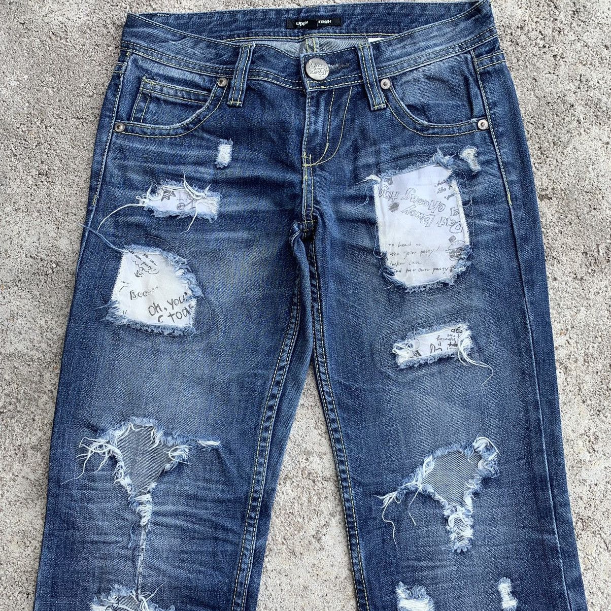 Japanese Brand Vintage Y2K Japan Ripped Distressed Denim Jeans W30 Size US 30 / EU 46 - 4 Thumbnail