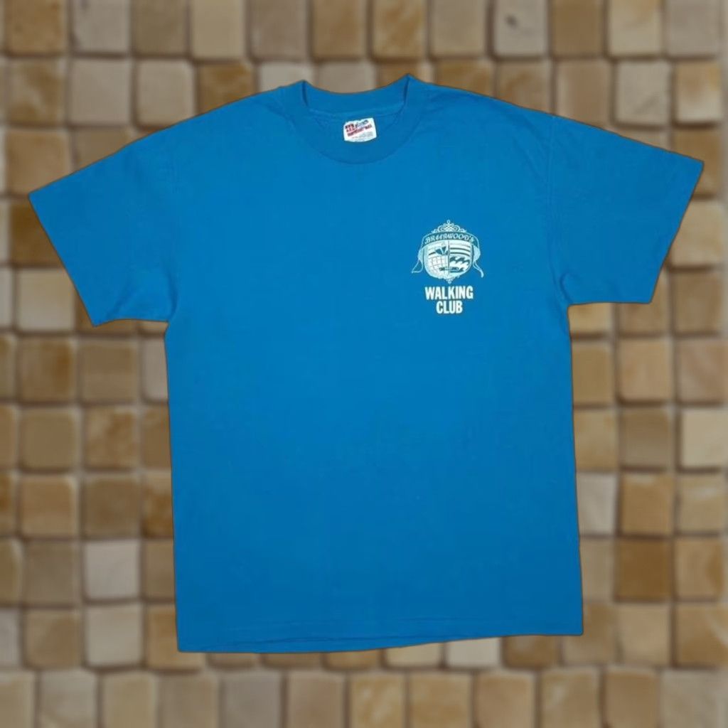 Hanes VINTAGE Hanes Briarwood’s Walking Club Souvenir Blue Single Stitch T-Shirt L Men XS? Size US L / EU 52-54 / 3 - 1 Thumbnail