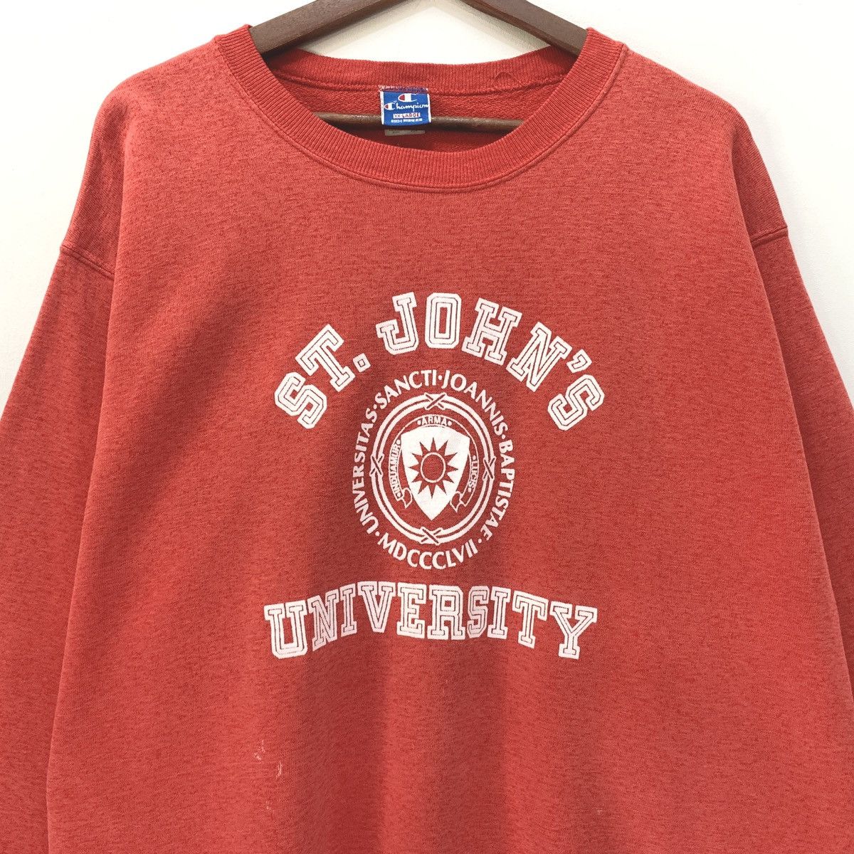 Champion × Vintage Vintage 90s Champion St John’s University Sweatshirt Size XXL / US 16-18 / IT 52-54 - 4 Thumbnail