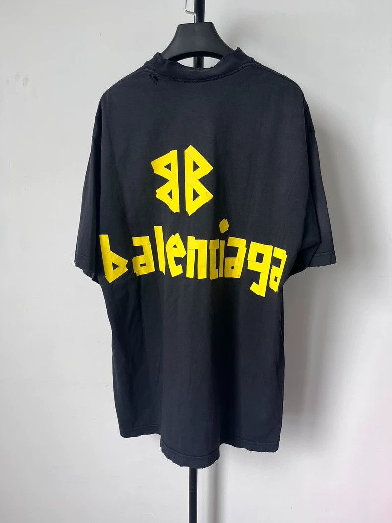 Balenciaga Balenciaga Adhesive tape short sleeve T-shirt Size US XS / EU 42 / 0 - 2 Thumbnail