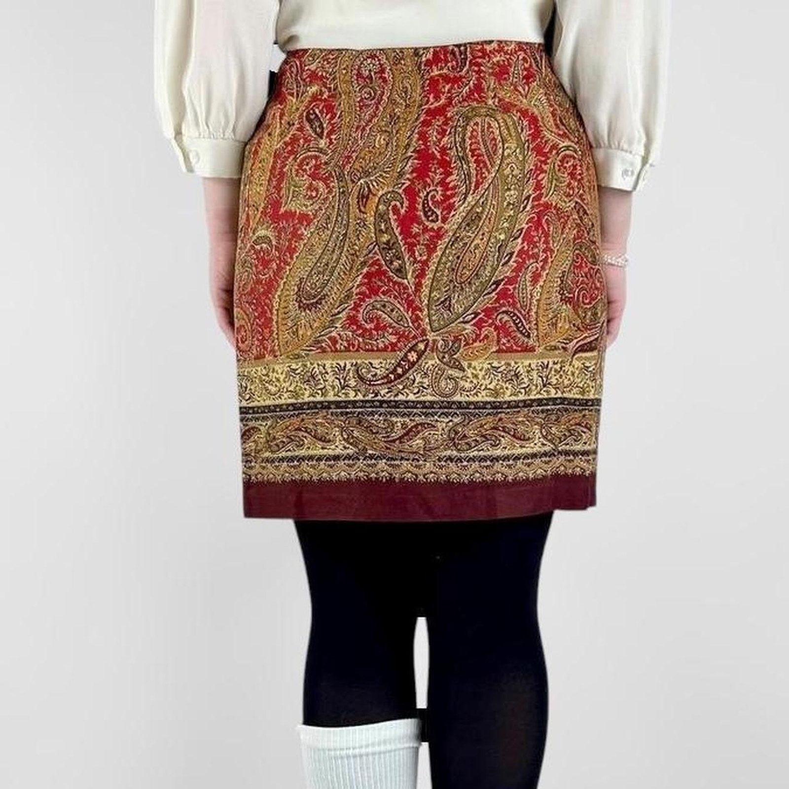 Other 90s vintage paisley whimsygoth mini skirt Size 27" / US 4 / IT 40 - 5 Thumbnail