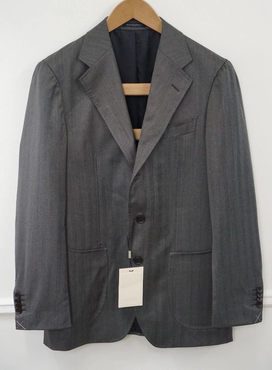 Suitsupply Men Suitsupply Blazer Havana Tulip Grey Wool Drago UK/US38 Size 38R - 1 Thumbnail