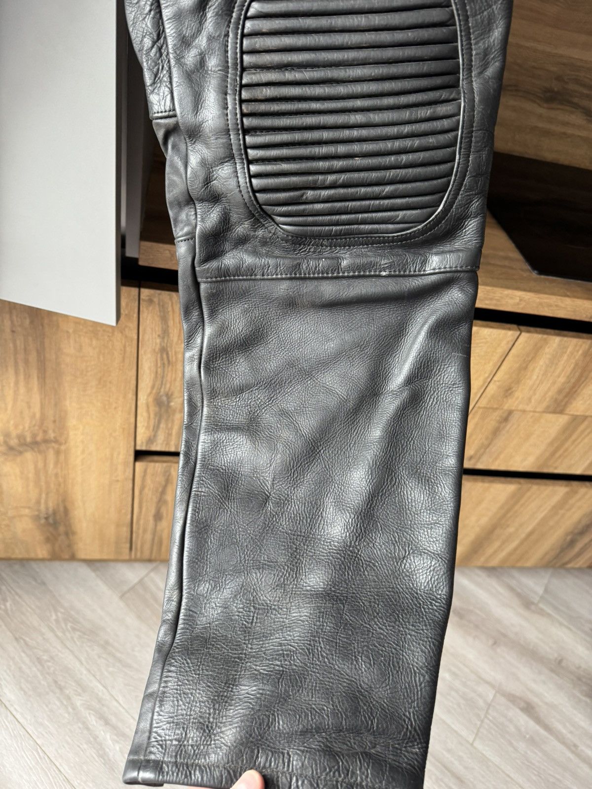 Japanese Brand Vintage Leather Motorcycle Biker Pants Size US 38 / EU 54 - 5 Thumbnail