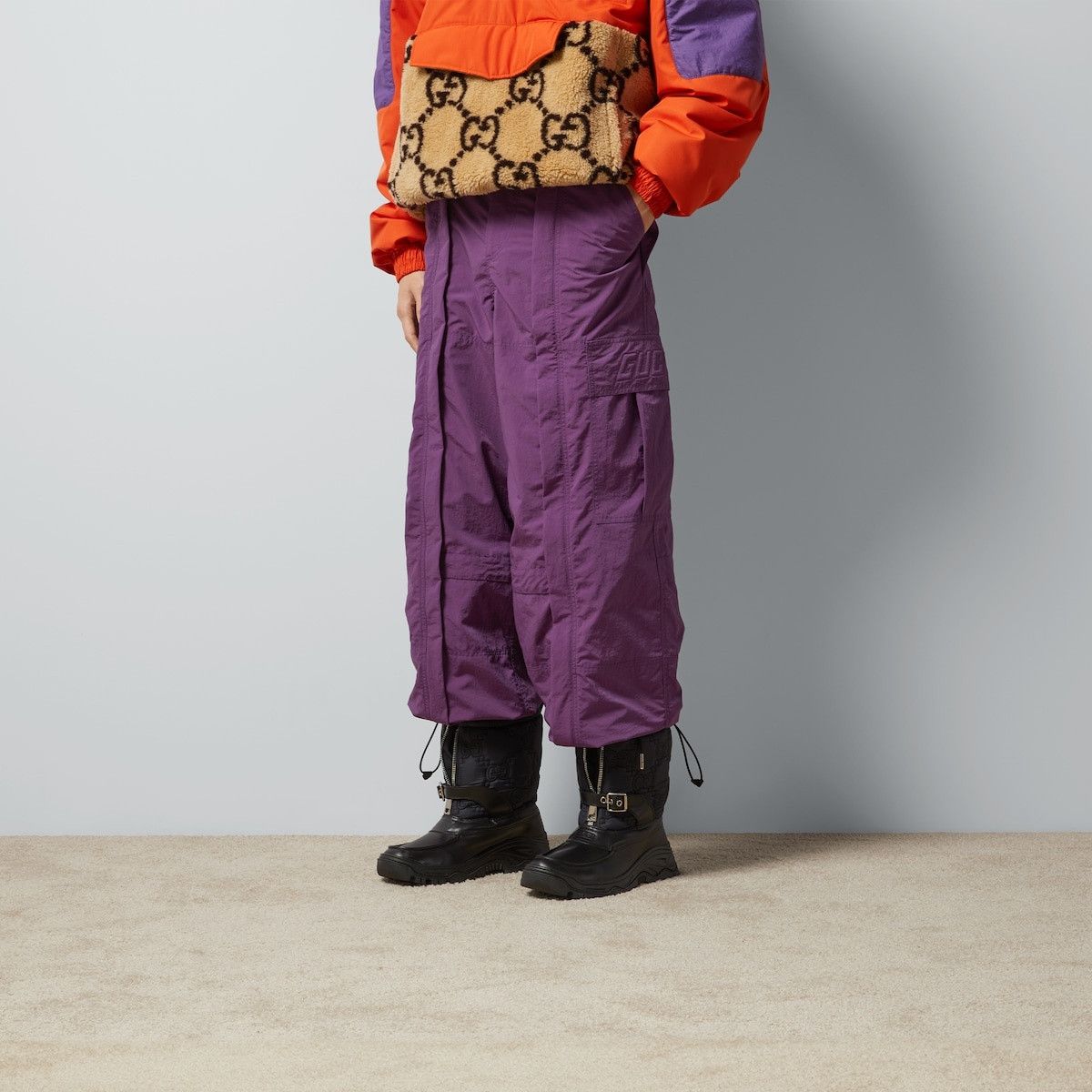 Gucci o1mt1gz0325 Ripstop Nylon Cargo Pant in Purple Size US 36 / EU 52 - 6 Thumbnail