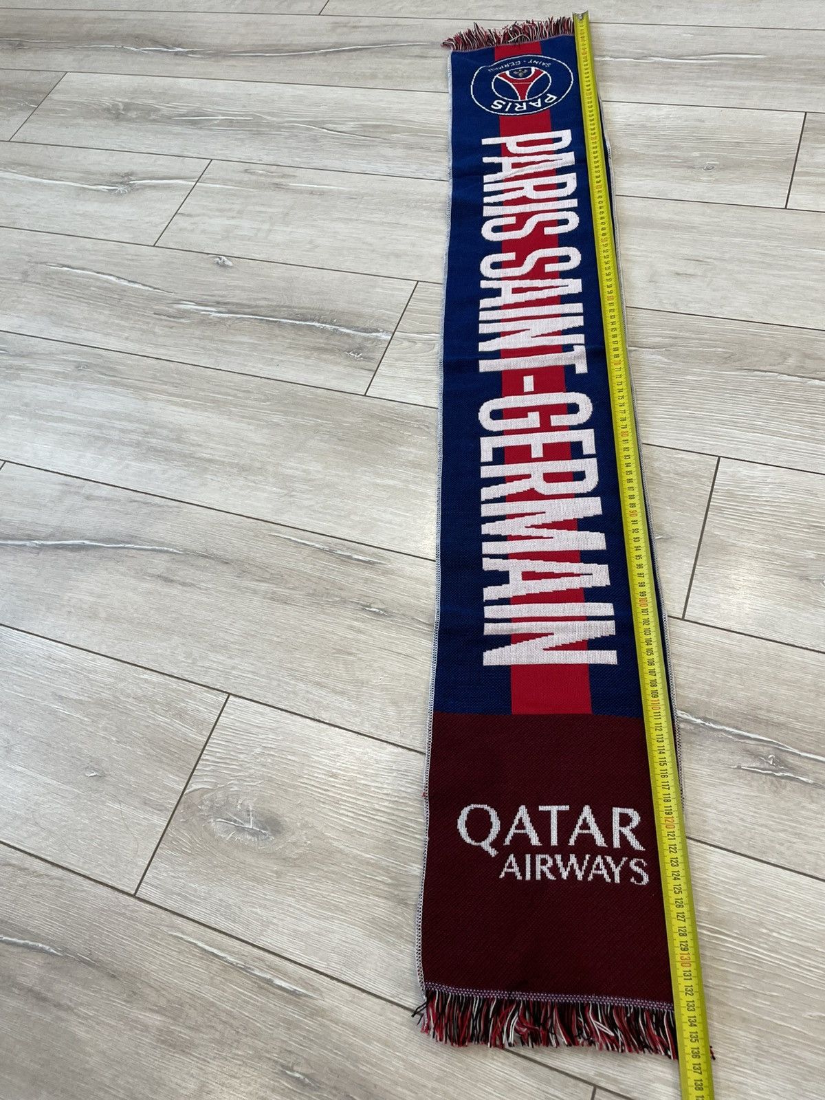 Vintage PSG PARIS SAINT GERMAIN FRENCH FOOTBALL SCARF Soccer Size ONE SIZE - 6 Thumbnail
