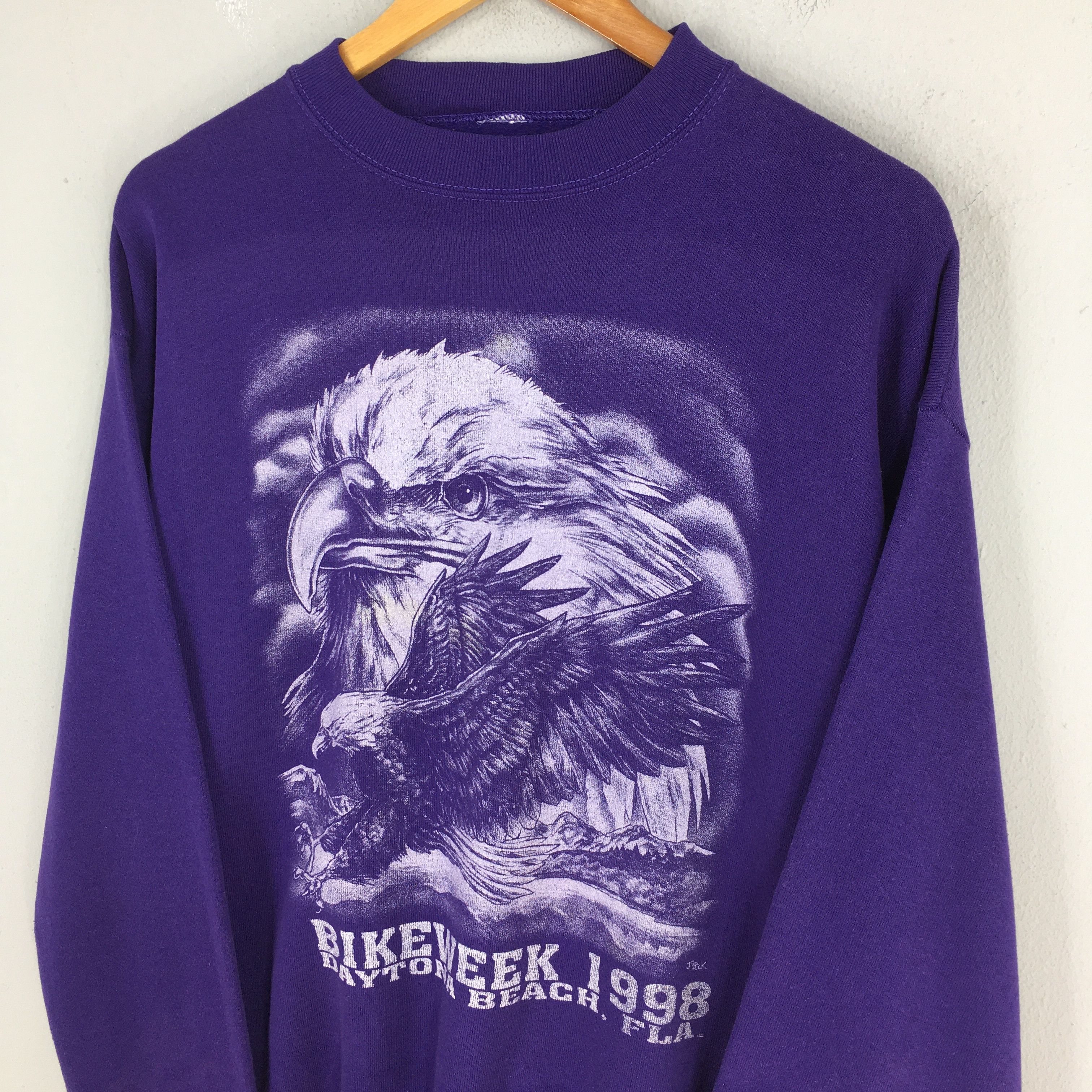 Habitat × Vintage Vintage 90s Daytona Beach Bike Week Sweatshirt Large Size US L / EU 52-54 / 3 - 3 Thumbnail