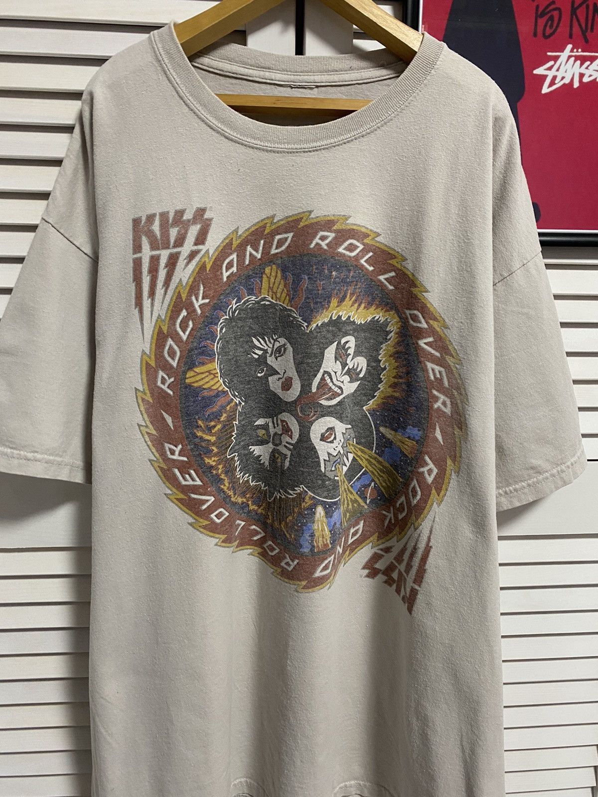 KISS Vintage 90s T-Shirt Kiss Rock And Roll Over Reversible Print Size US XL / EU 56 / 4 - 2 Thumbnail