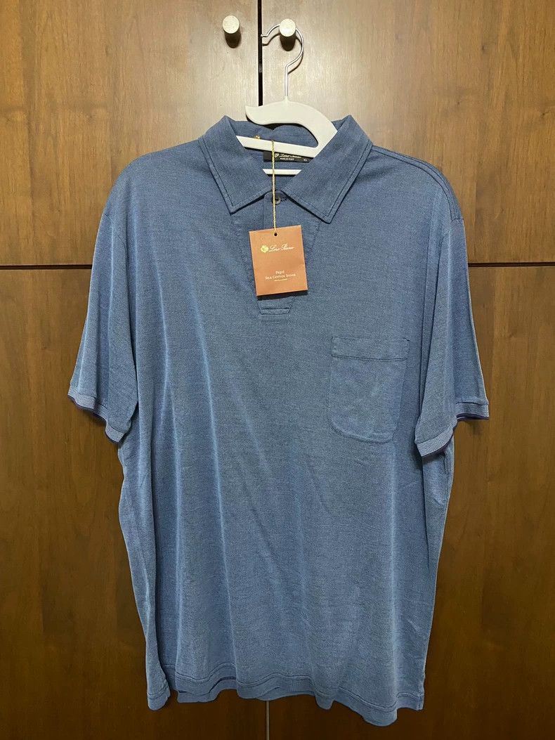 Loro Piana LORO PIANA Men's short-sleeved polo shirt T-shirt Size US XL / EU 56 / 4 - 1 Thumbnail