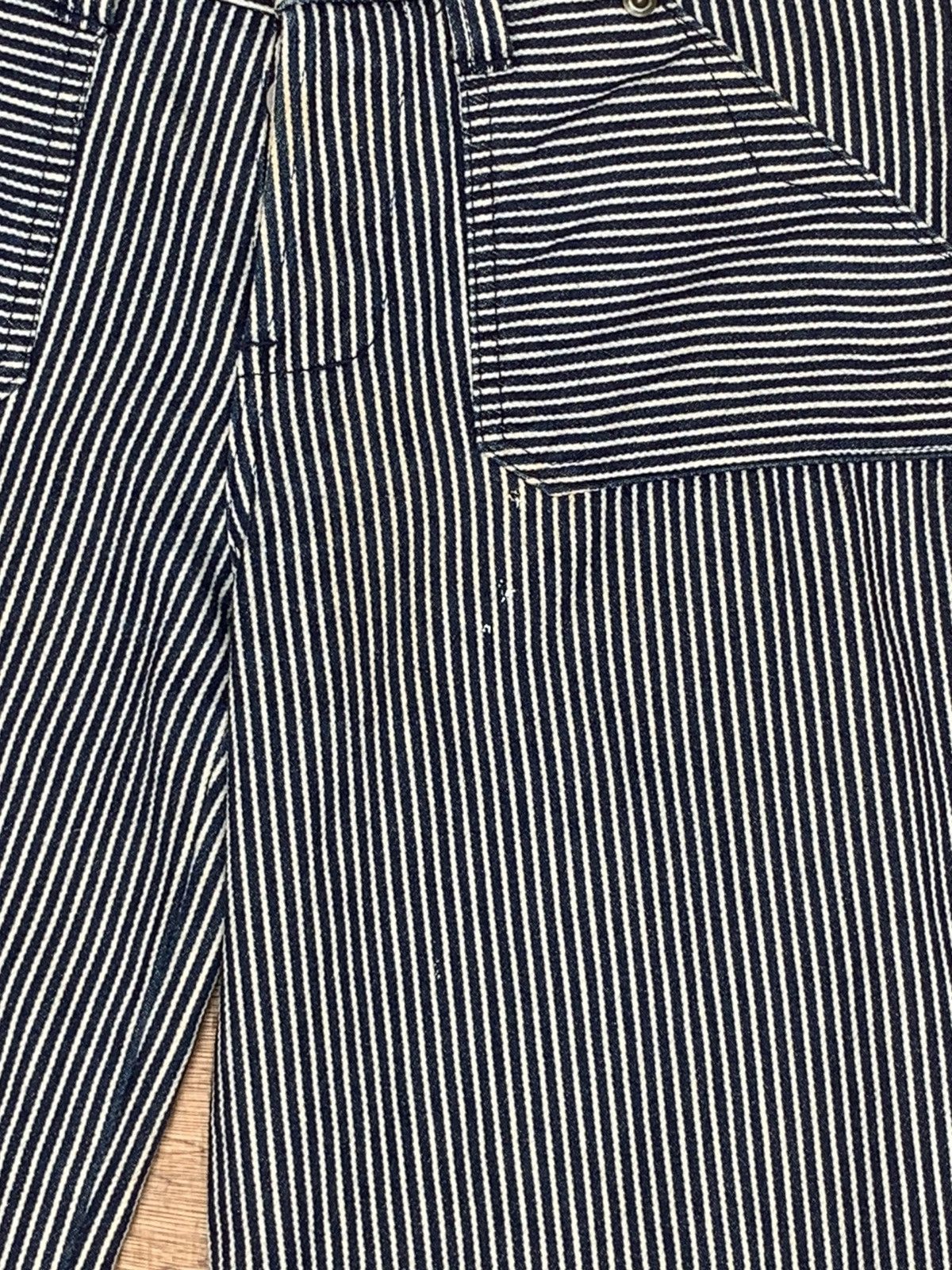 Japanese Brand Rythym Flare Wide Leg Hickory Striped Pants Size US 29 - 8 Thumbnail
